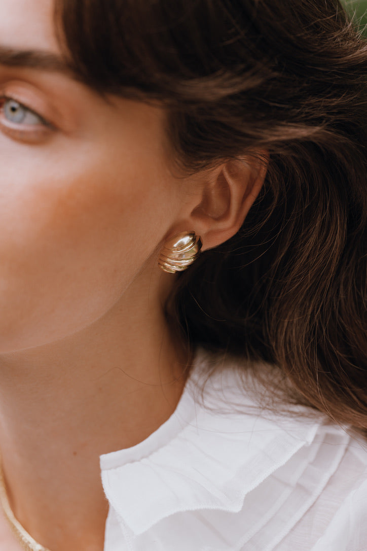 1990s Stylised Shell Earrings