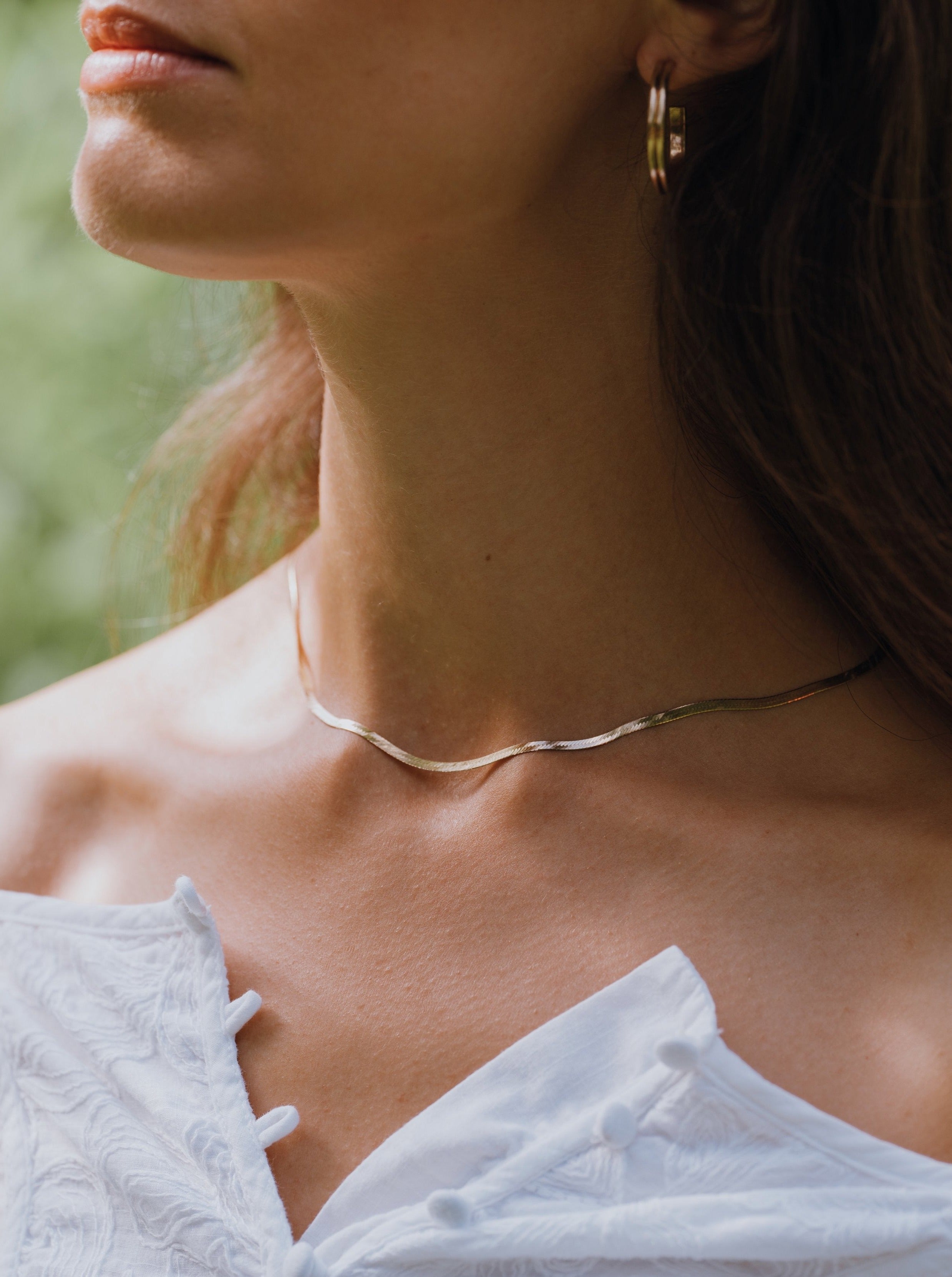 1980s Herringbone Chain - 16”