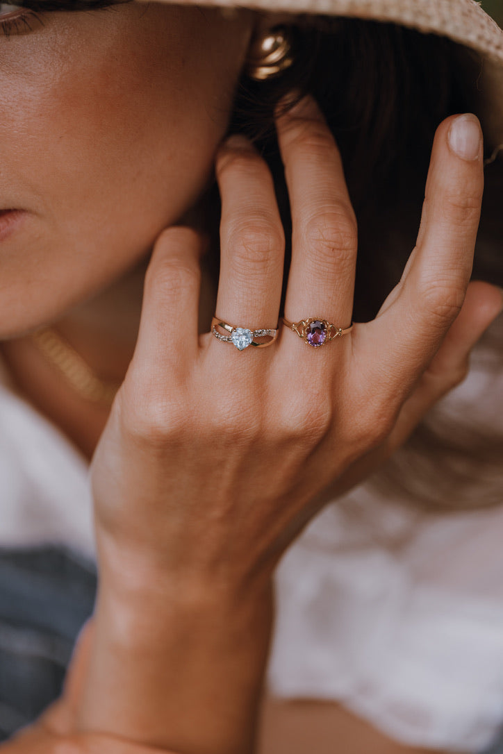 Topaz Heart Ring