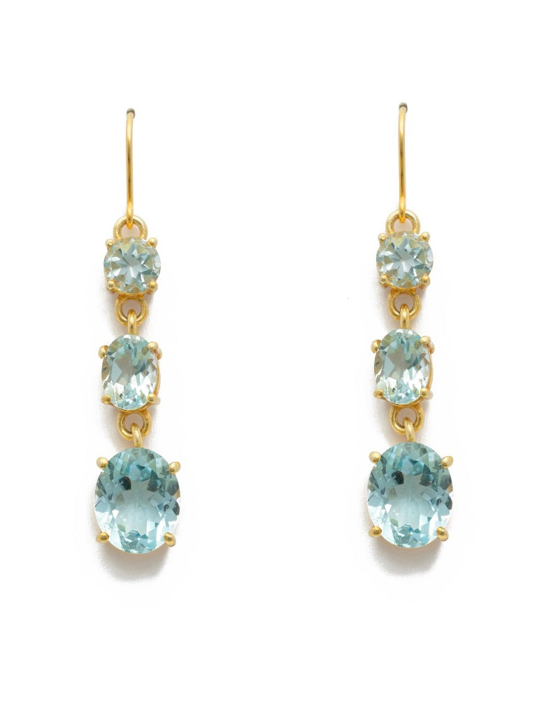 Blue Topaz & Vermeil Earrings