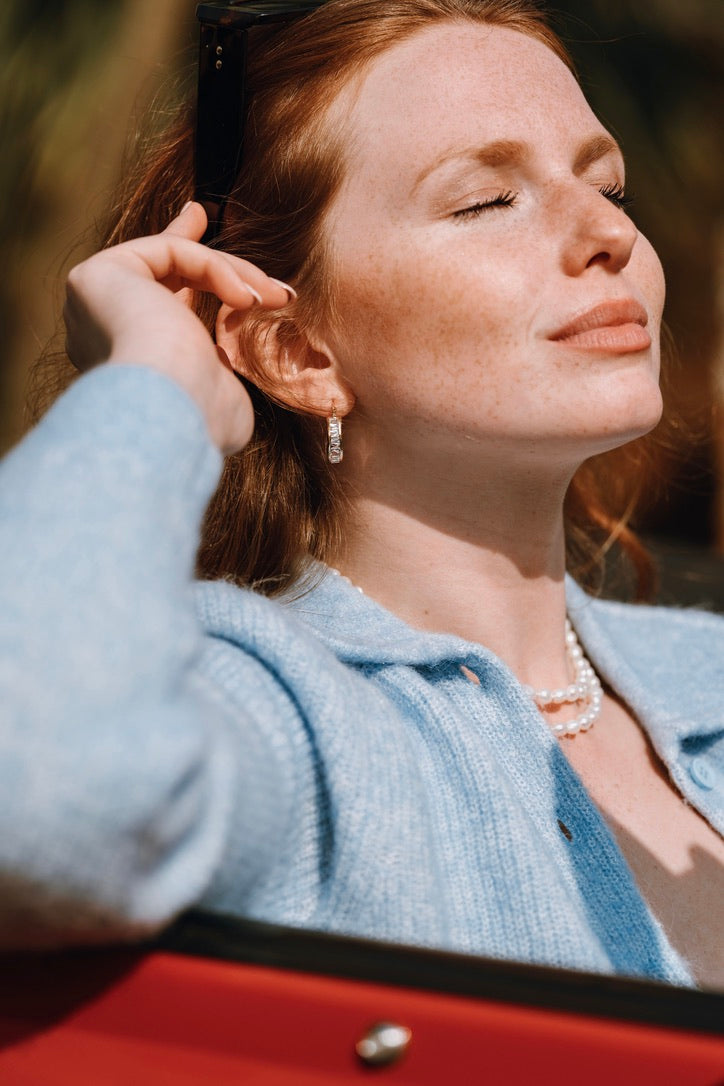 Gold Sparkle Hoops