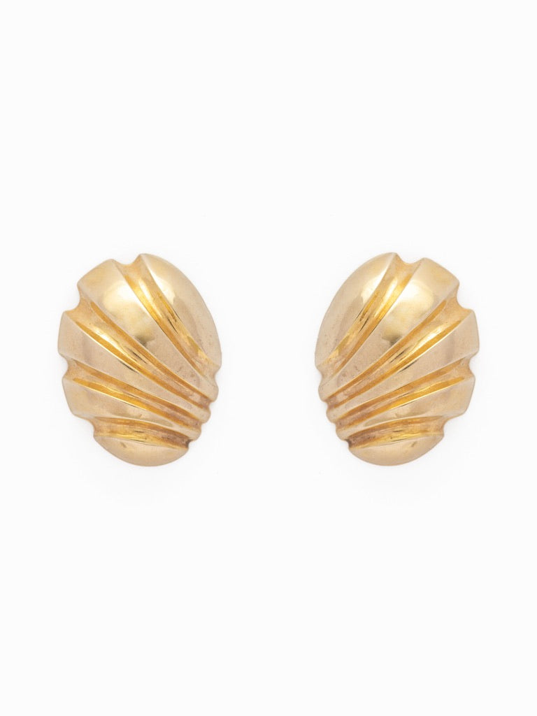 1990s Stylised Shell Earrings