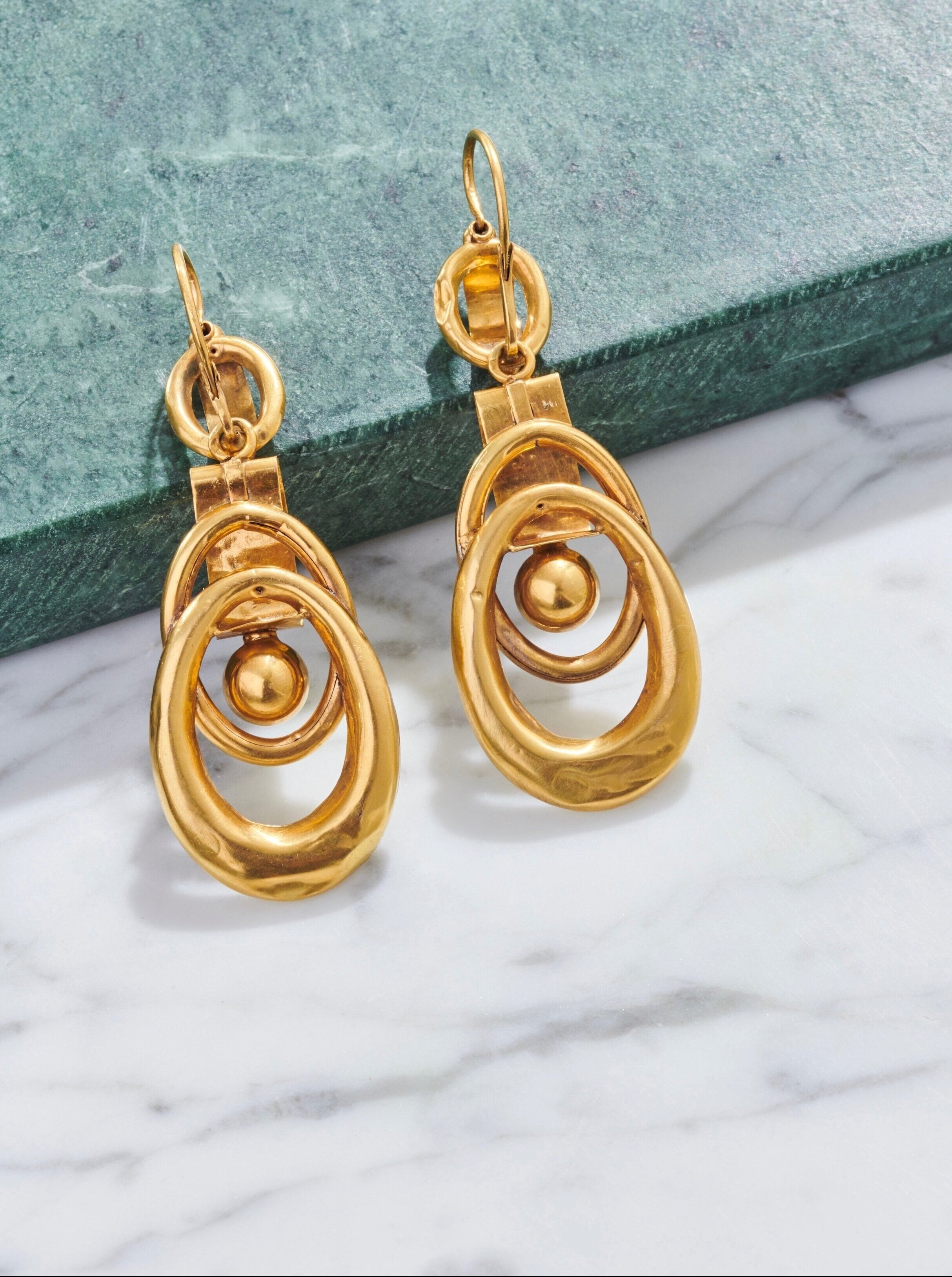 Antique Day and Night Earrings