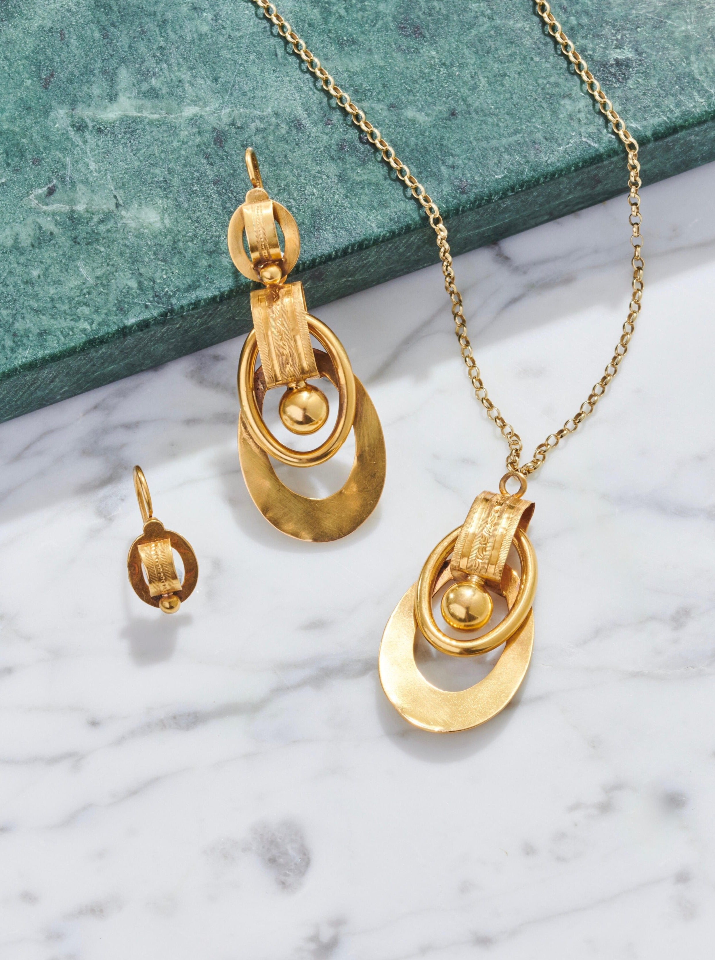 Antique Day and Night Earrings