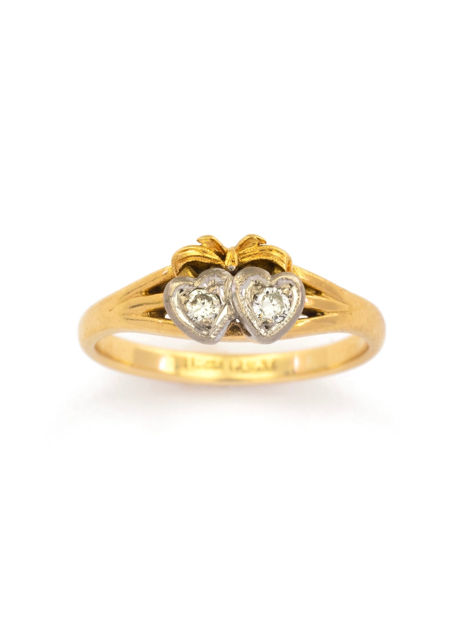 Antique Diamond Hearts Ring