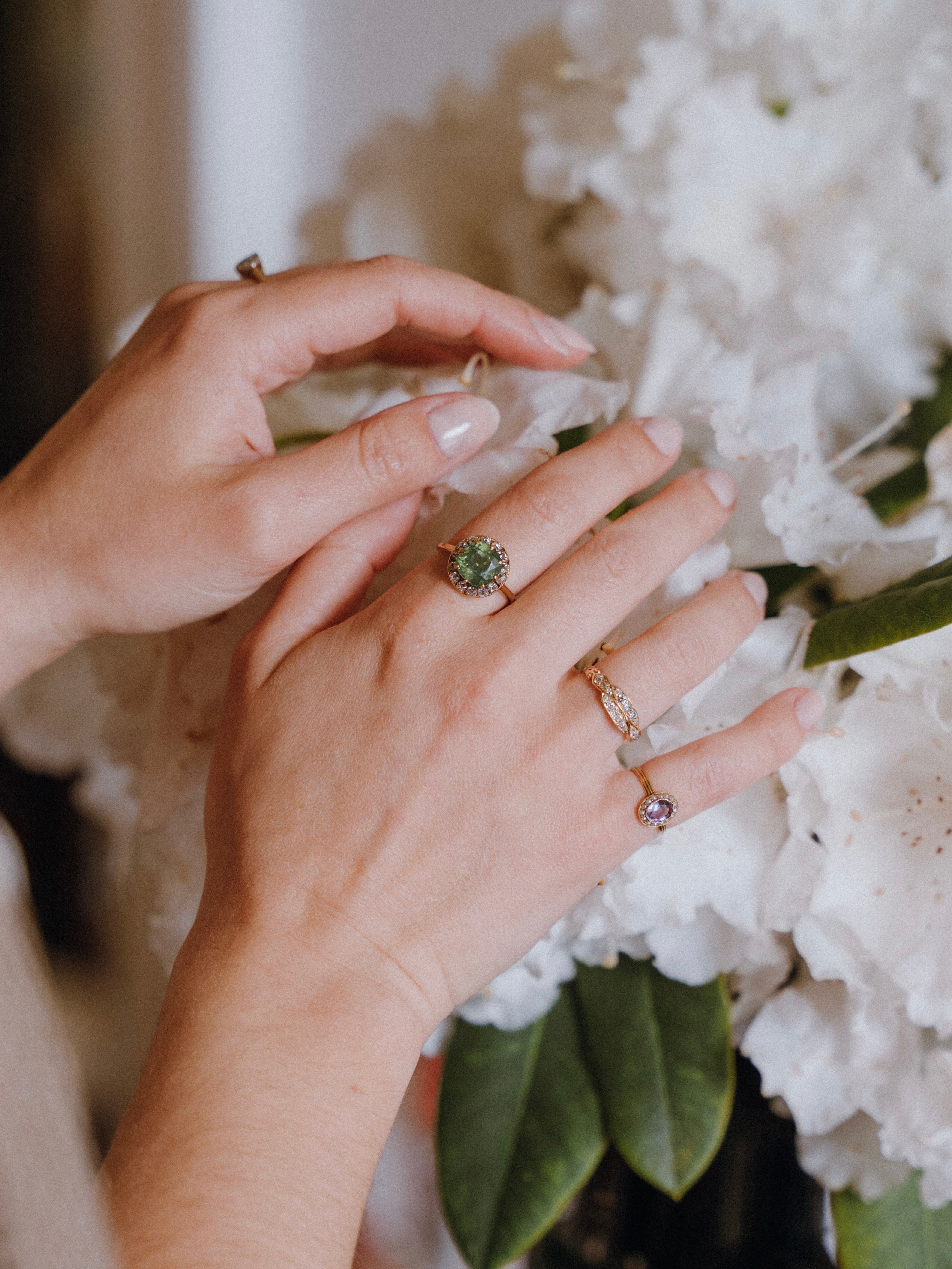Antique Diamond Scroll Ring