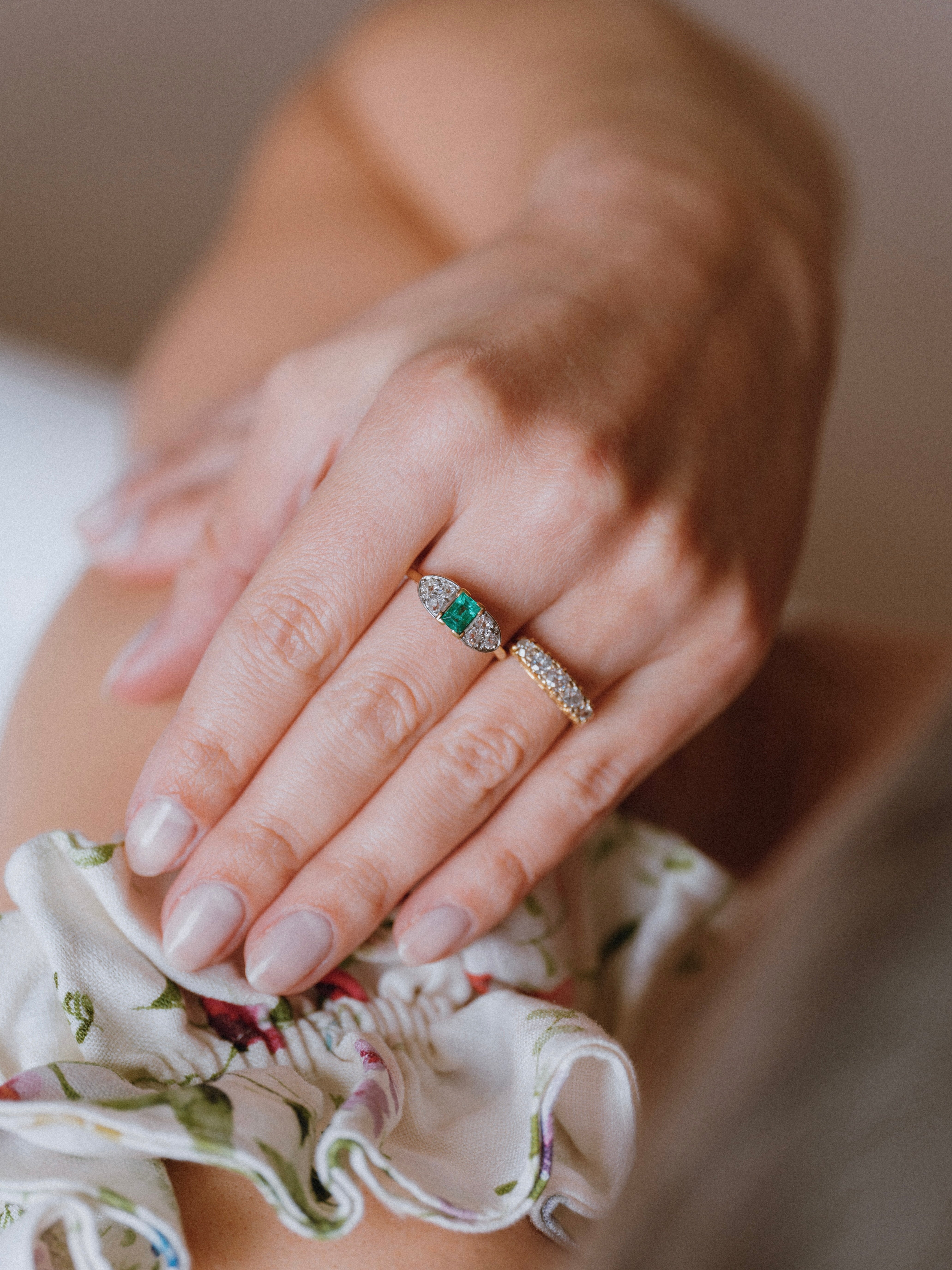 Art Deco Emerald & Diamond Ring