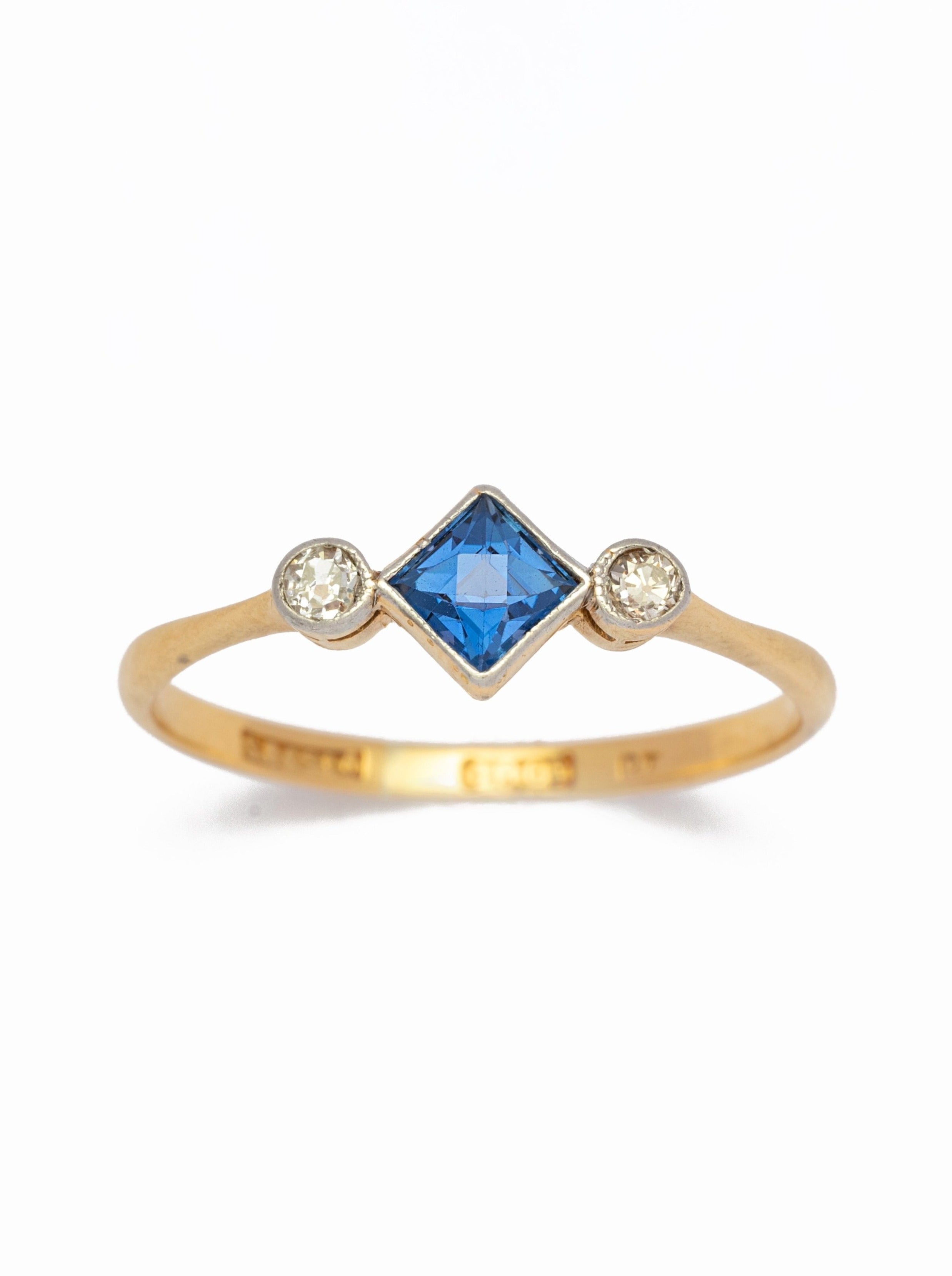 Art Deco Sapphire & Diamond Ring