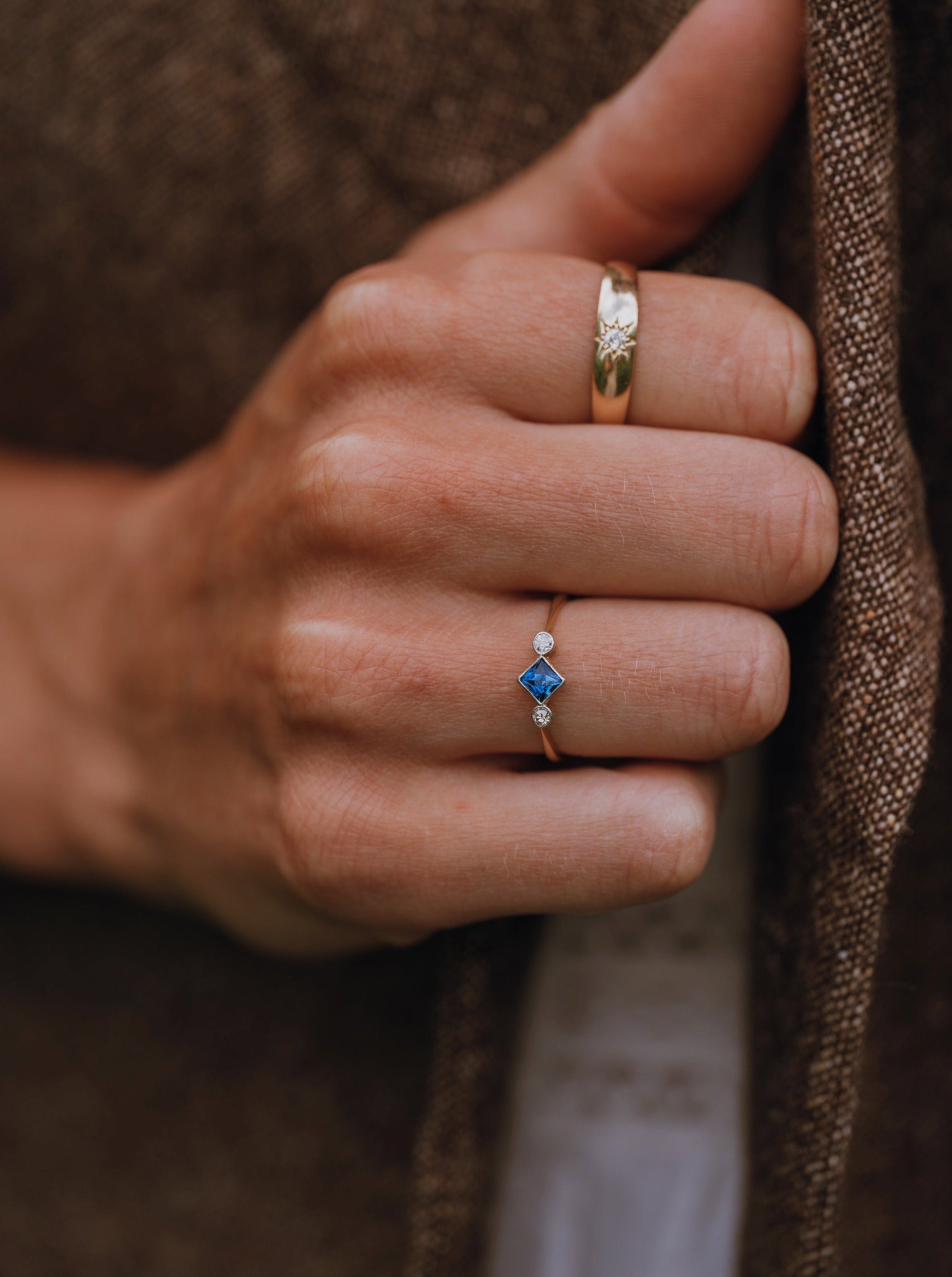 Art Deco Sapphire & Diamond Ring