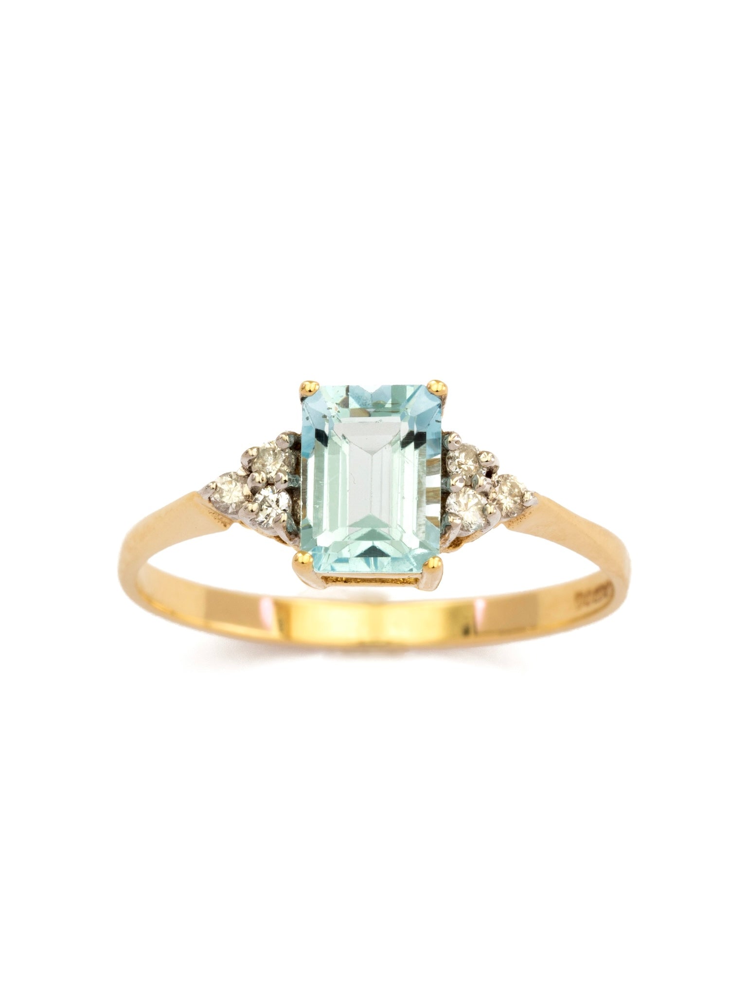 Art Deco Style Aquamarine Ring