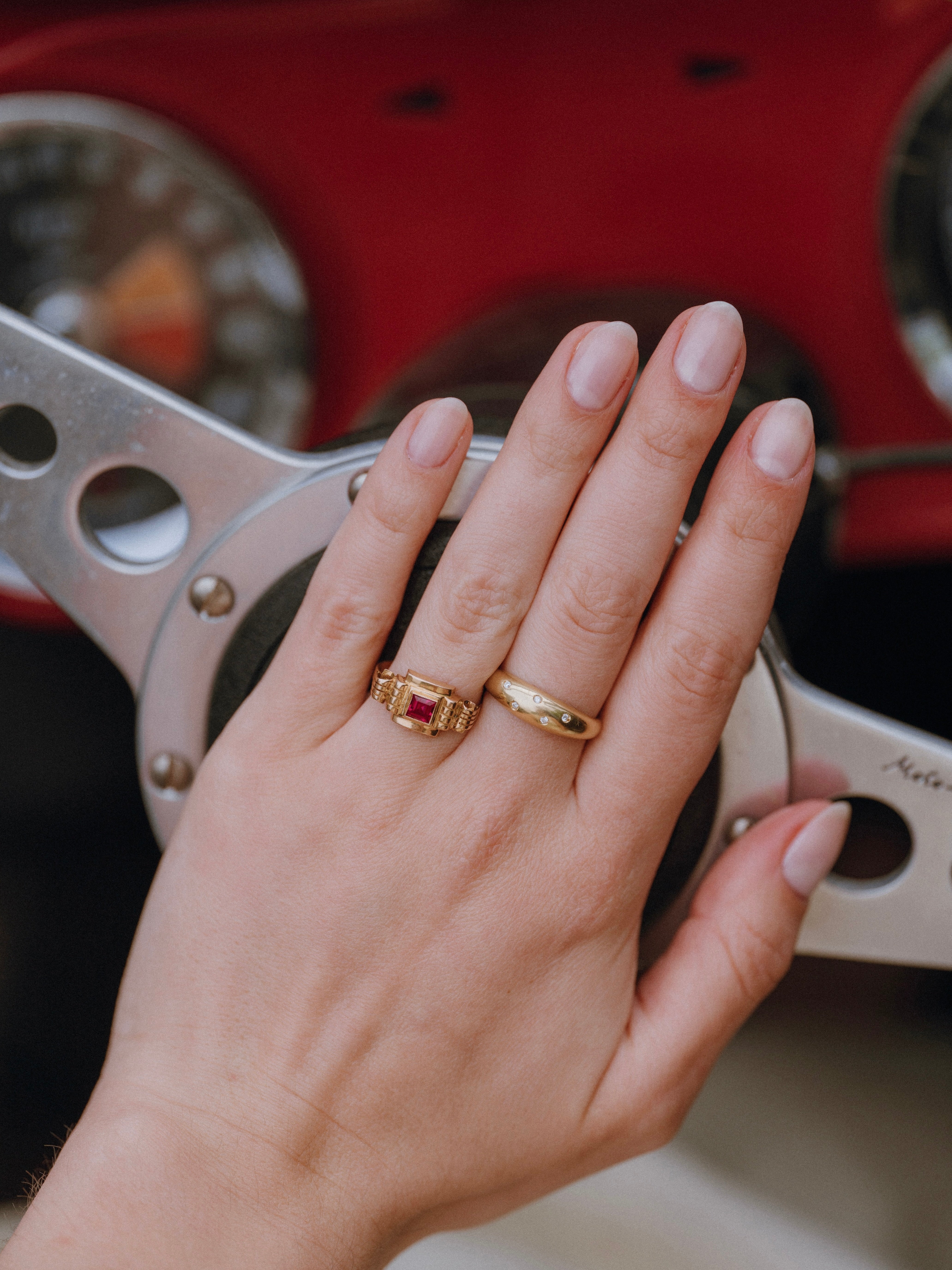 Cassiopeia Diamond Domed Ring