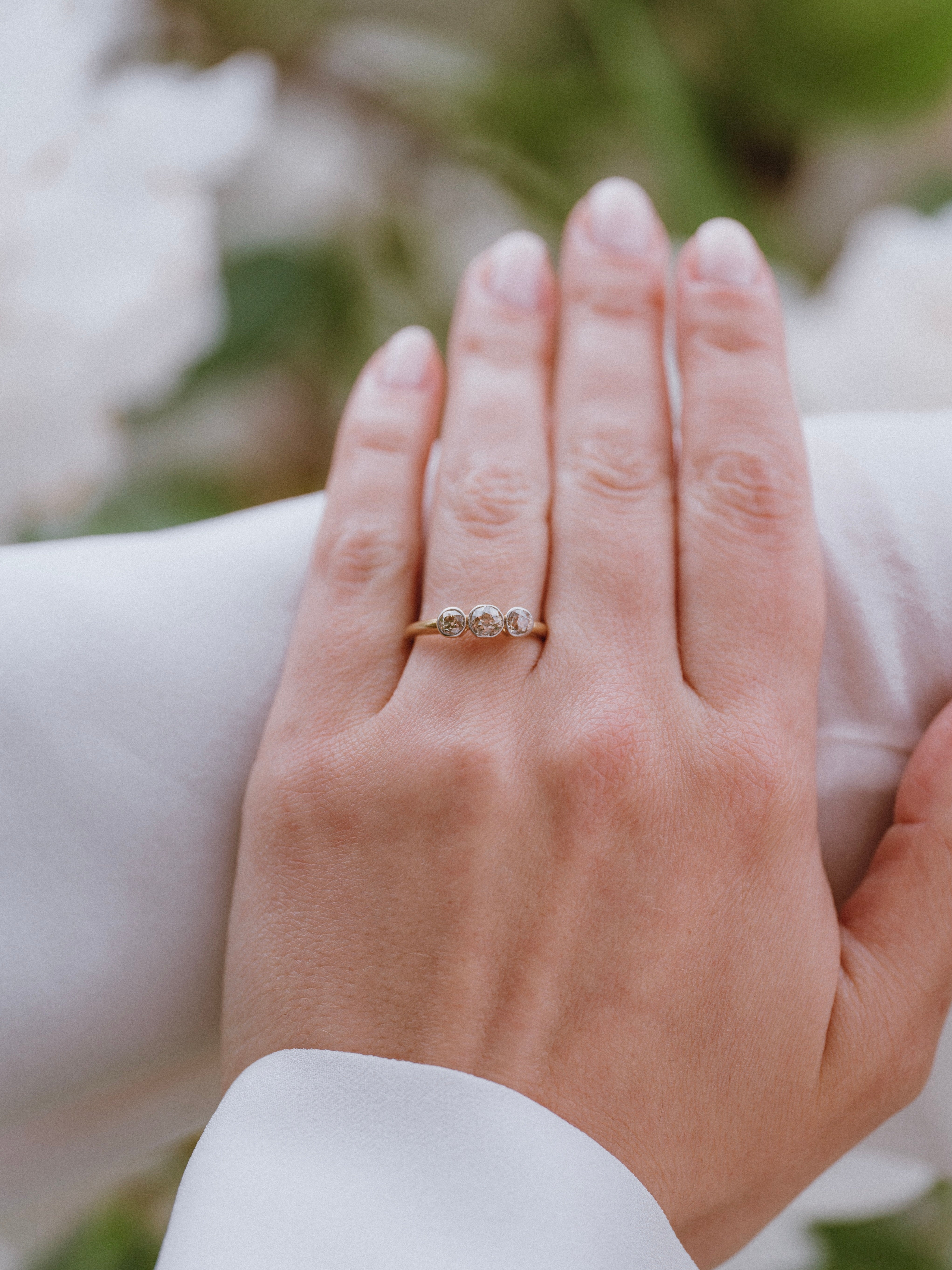 Champagne Diamond Trilogy Ring