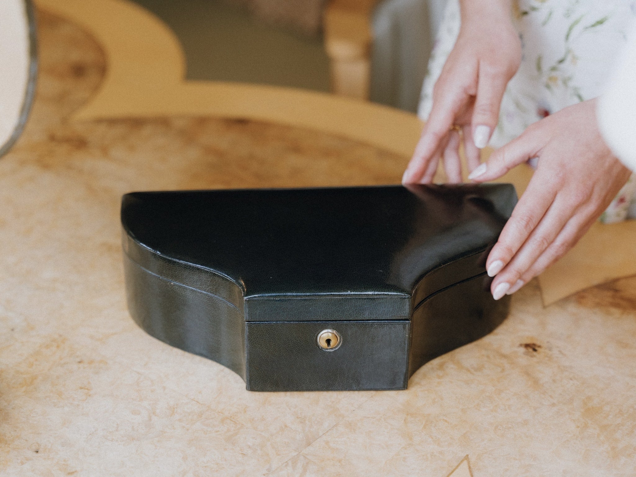 Dark Blue Art Deco Box