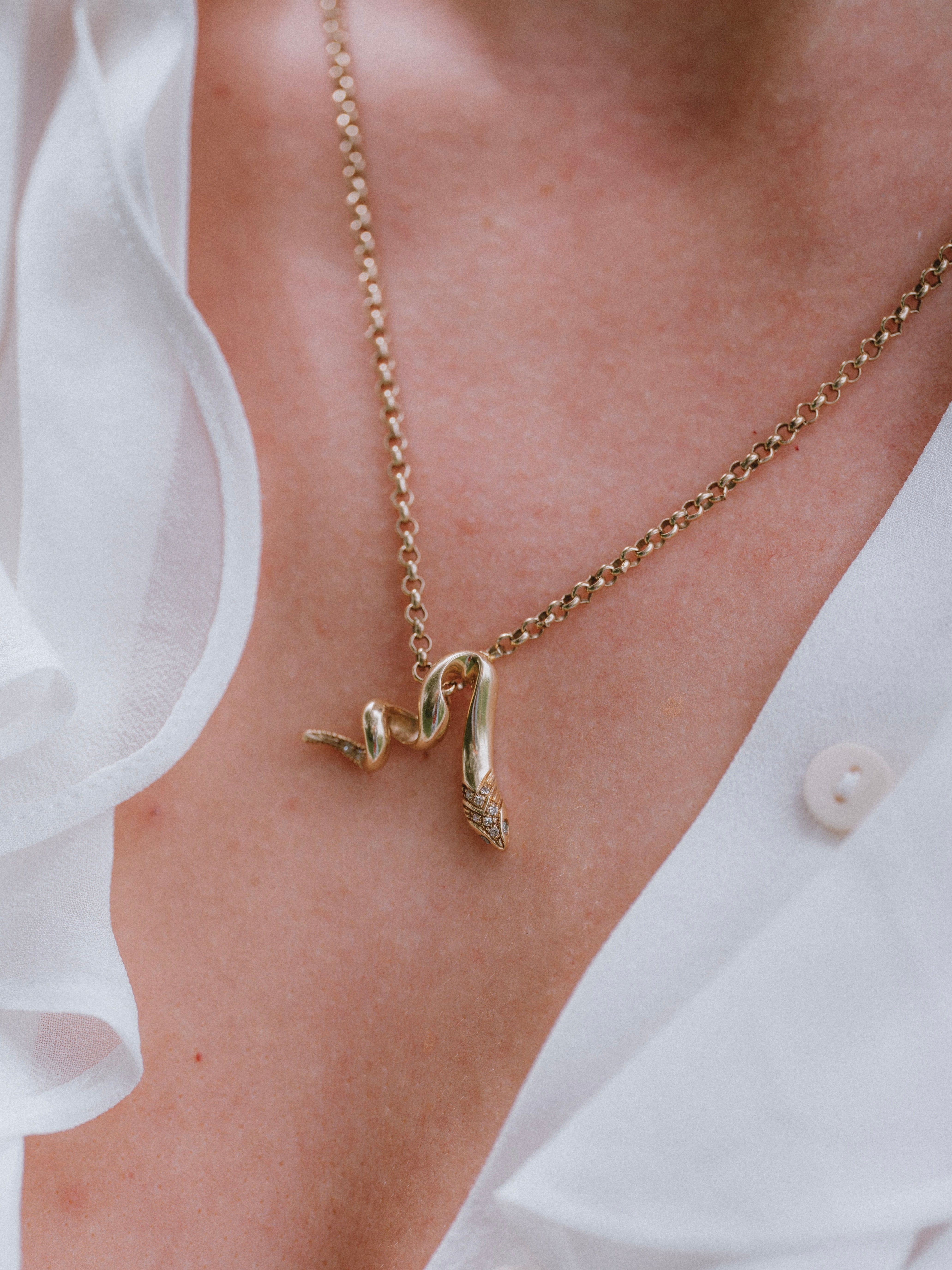 Diamond Snake Pendant
