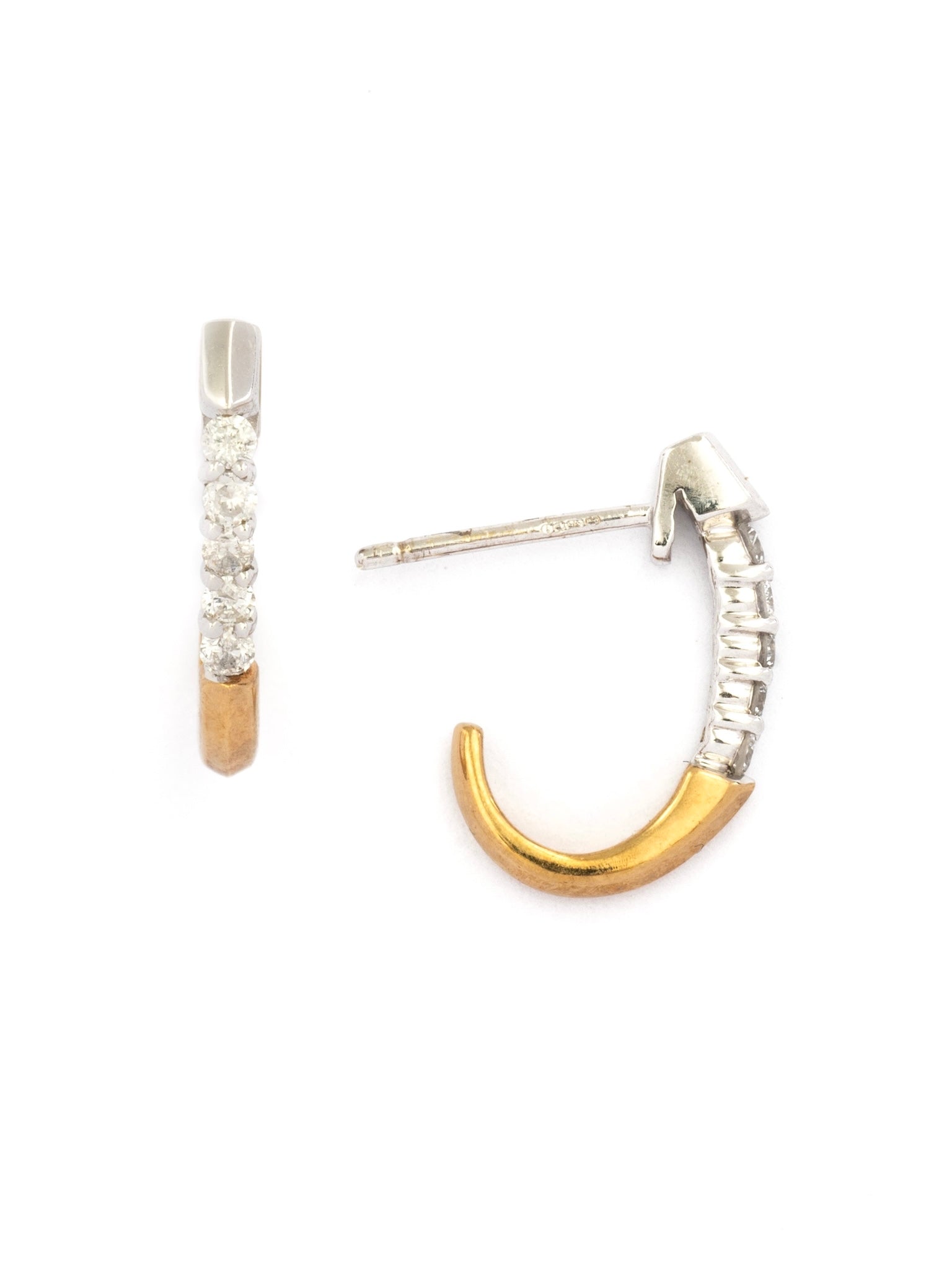 Diamond Teardrop Profile Studs