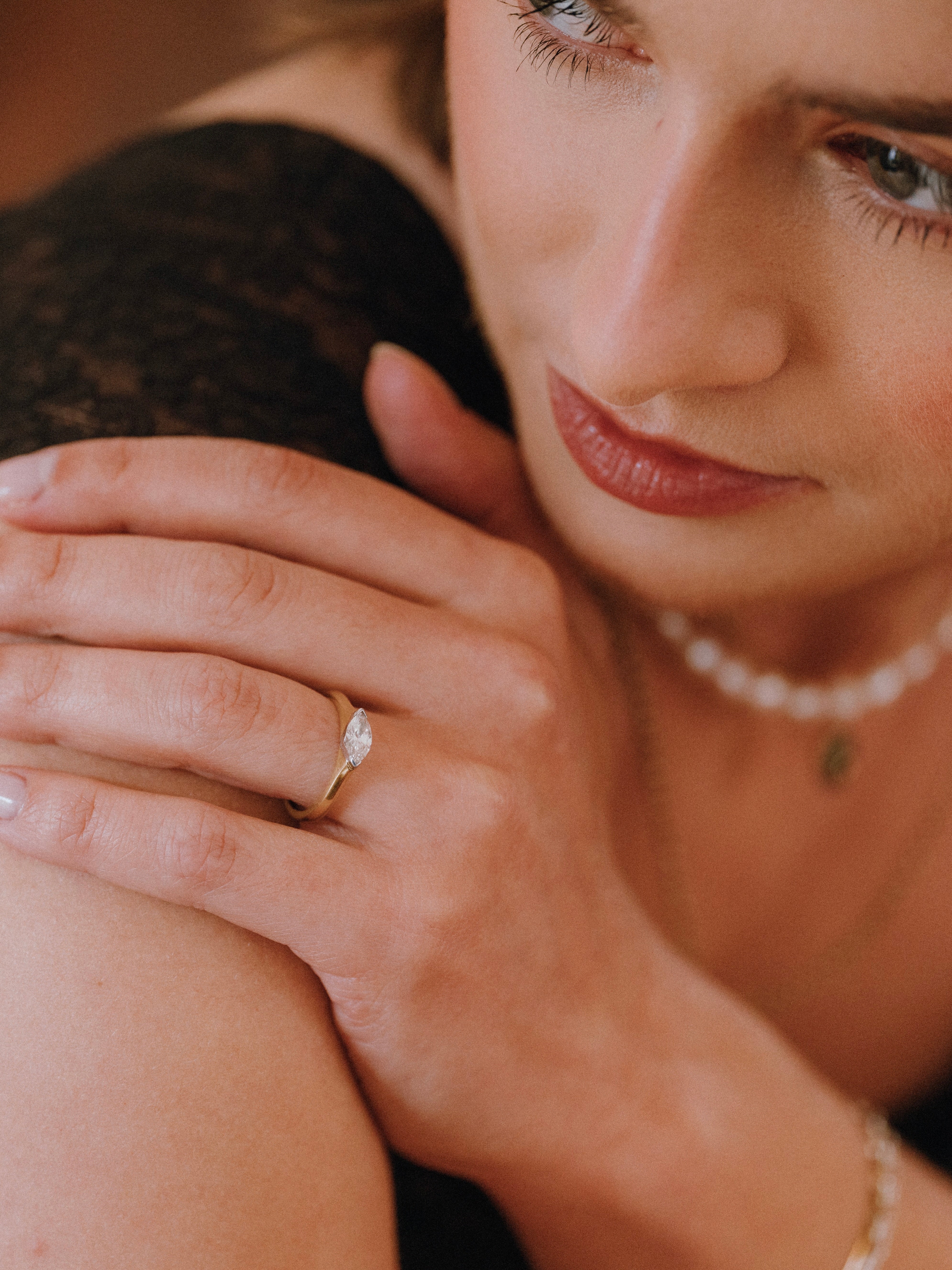 East-West Marquise Diamond Ring