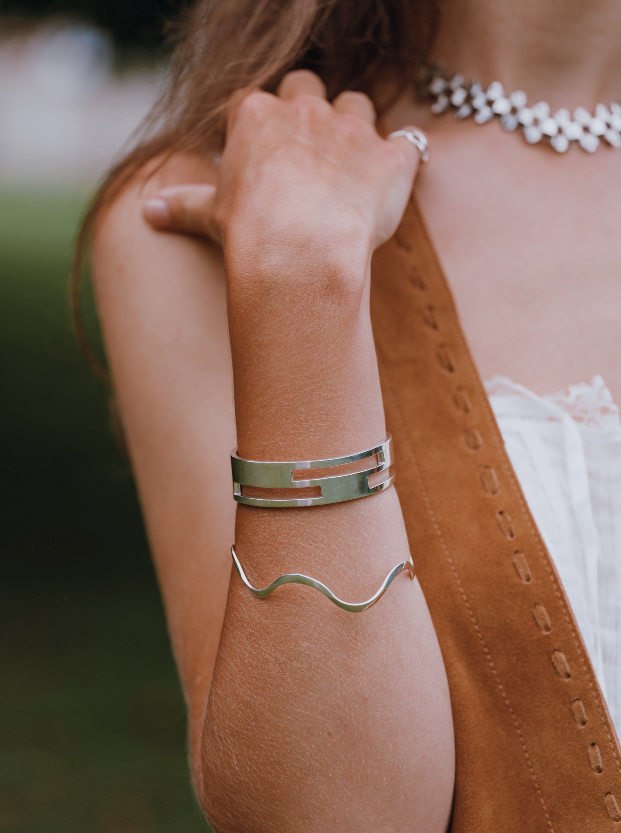 Heavy Silver Cut-Out Cuff