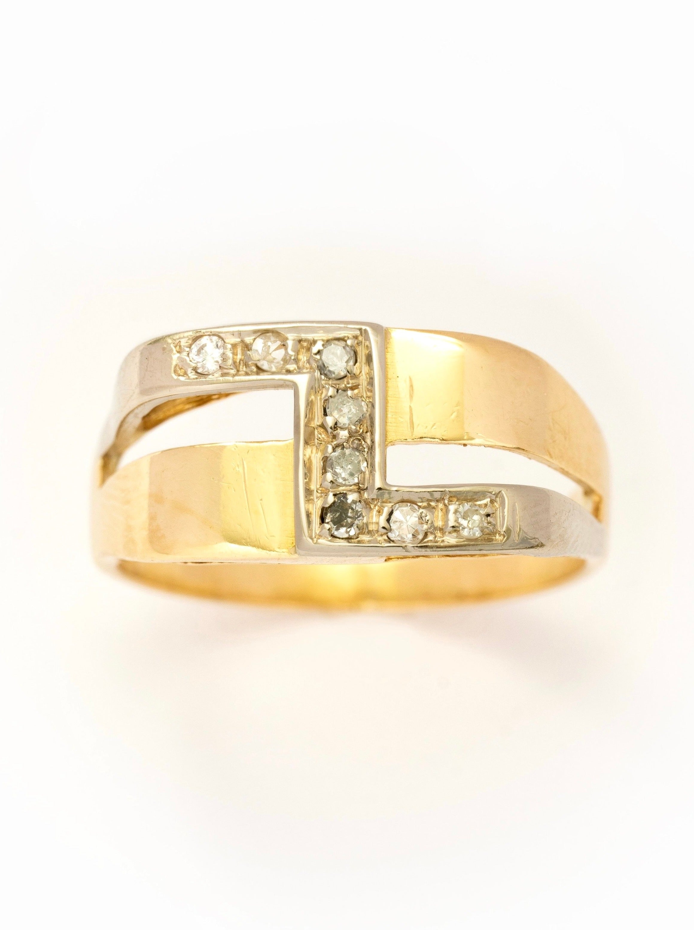 Modernist Diamond Ring