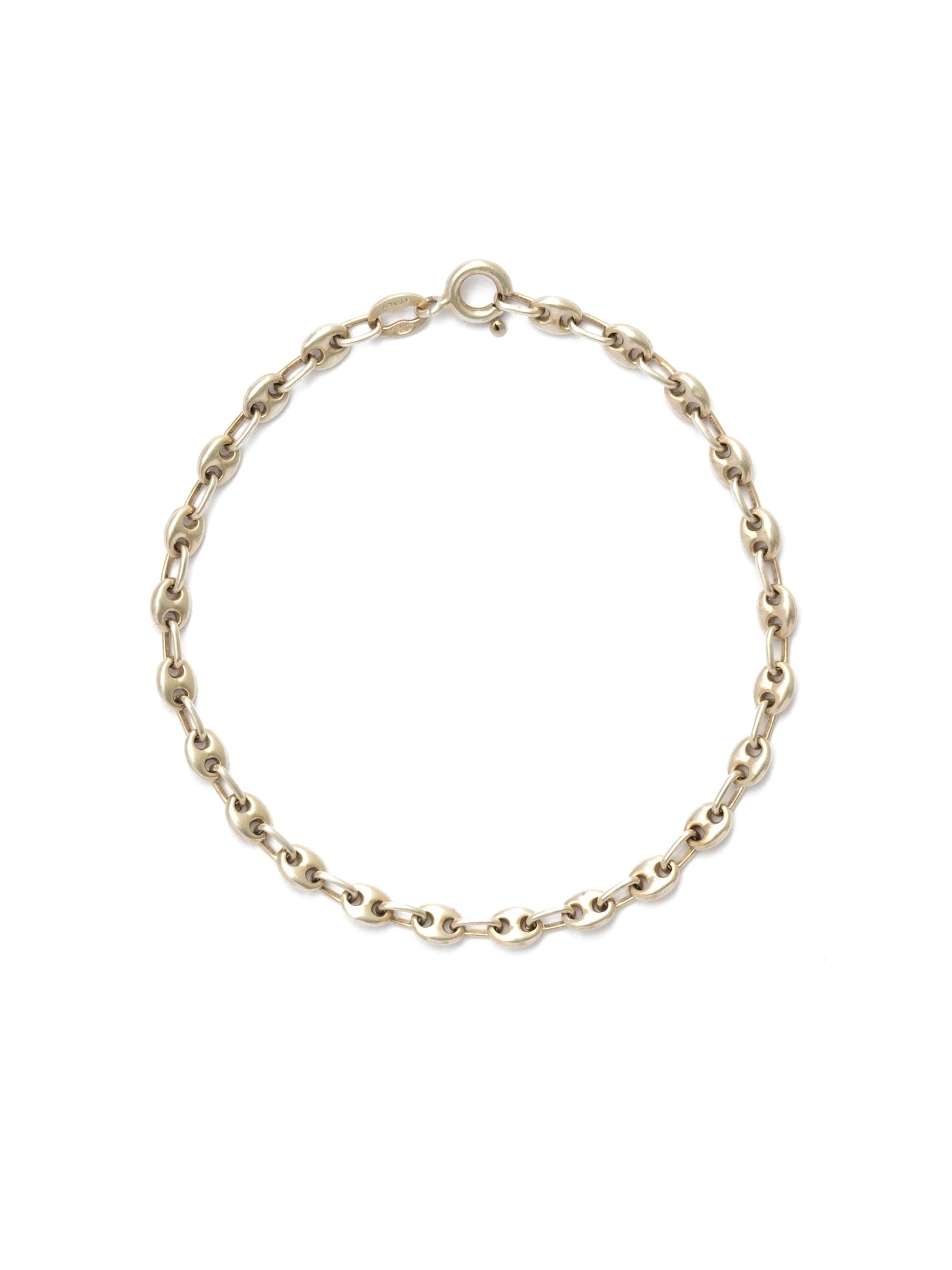 Silver Anchor Link Bracelet