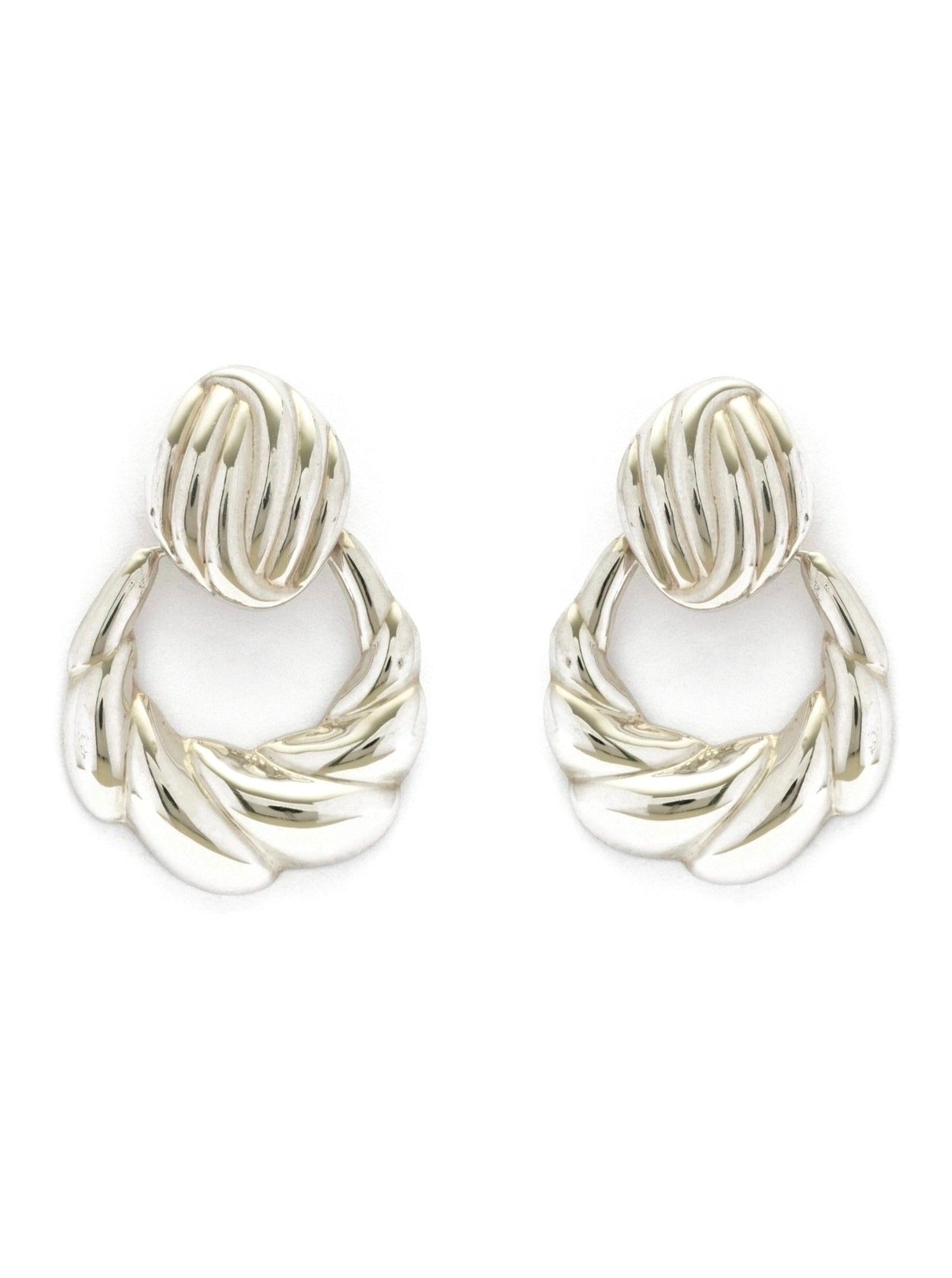 Silver Door Knocker Earrings