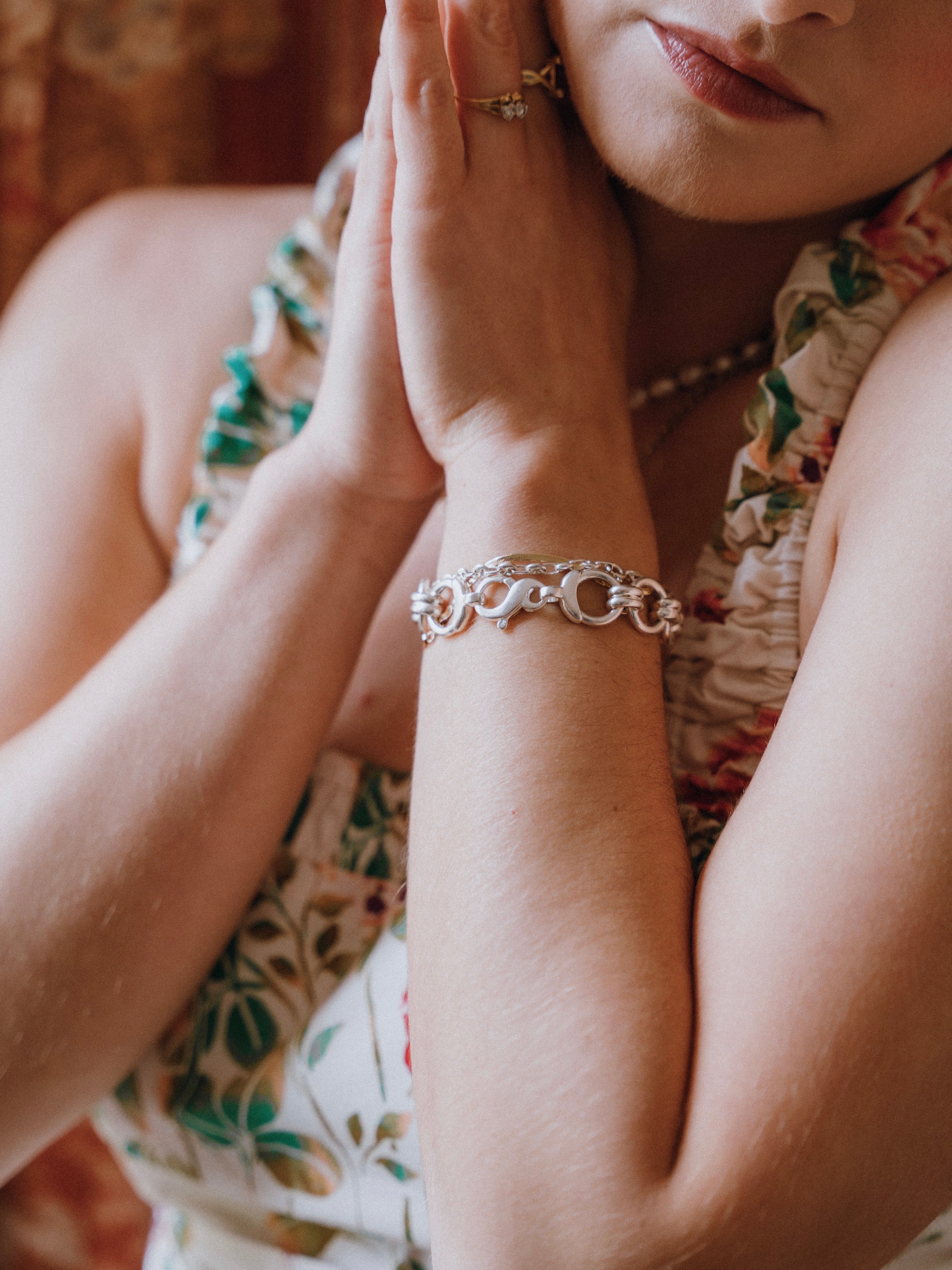 Silver Round Link Bracelet