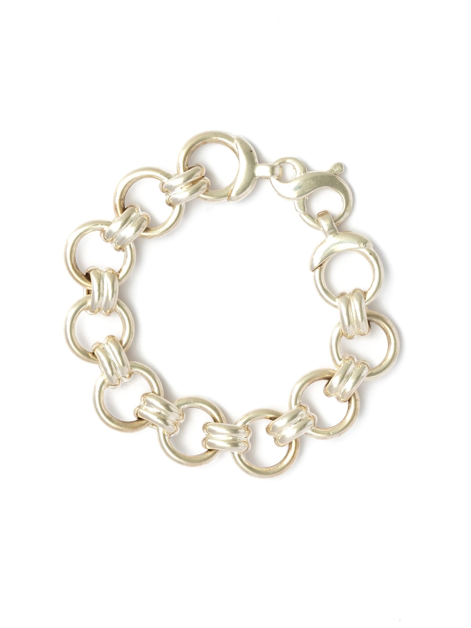 Silver Round Link Bracelet