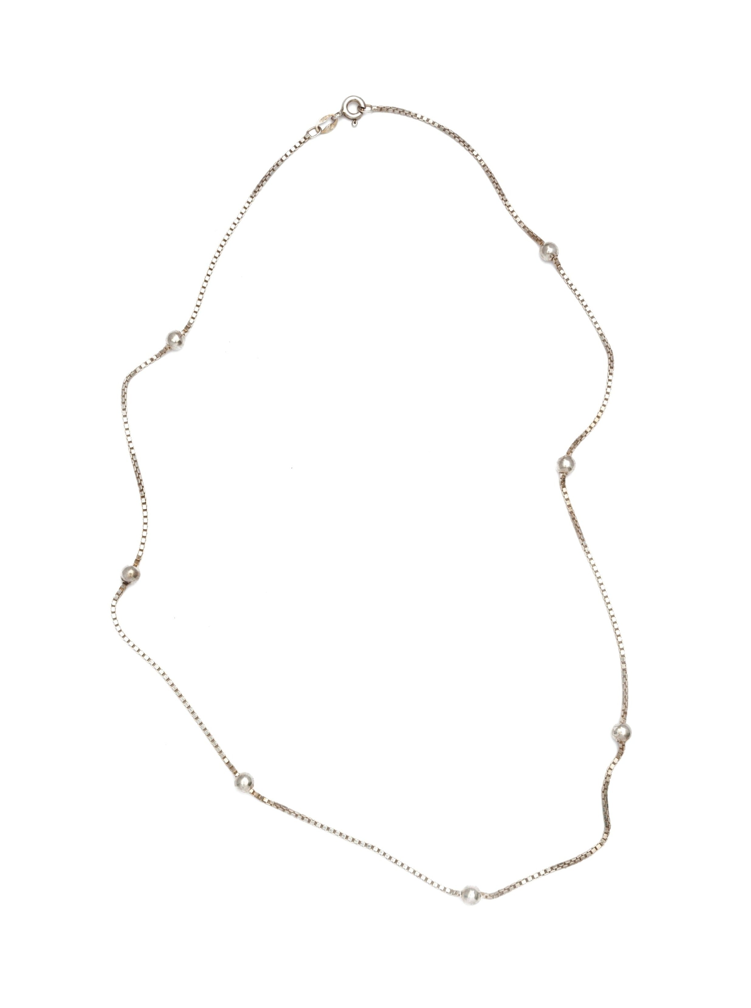 Silver Sleeper Necklace - 17.5”