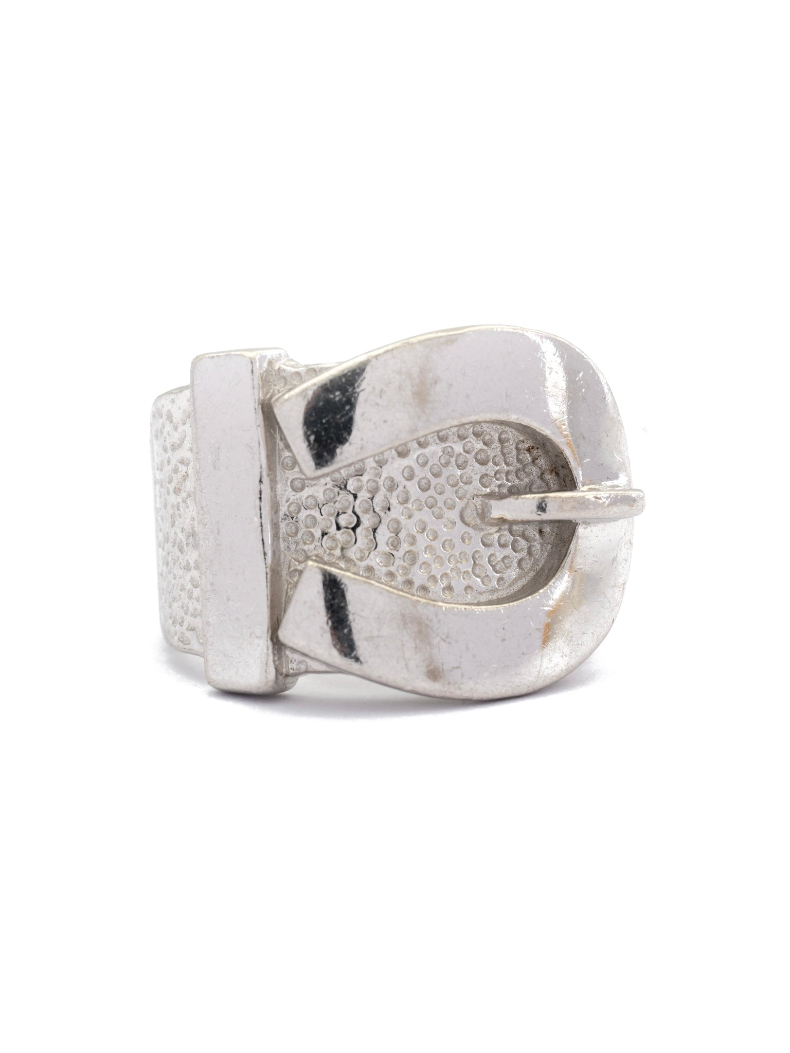 Statement Silver Buckle Ring
