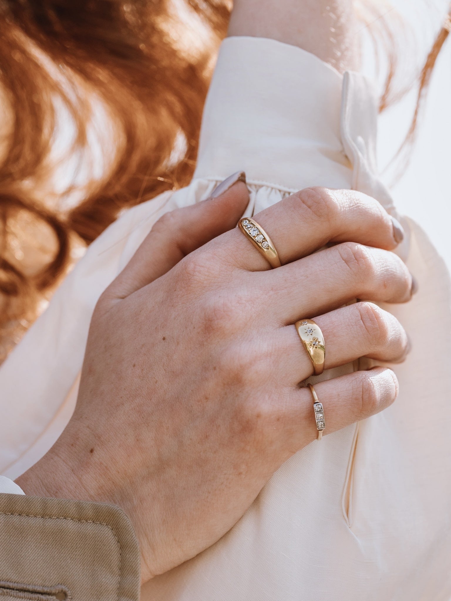 Victorian Diamond Boat Ring