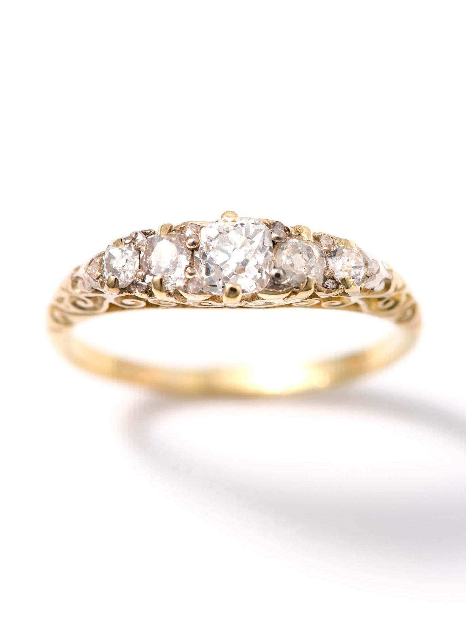 Victorian Half Hoop Diamond Ring