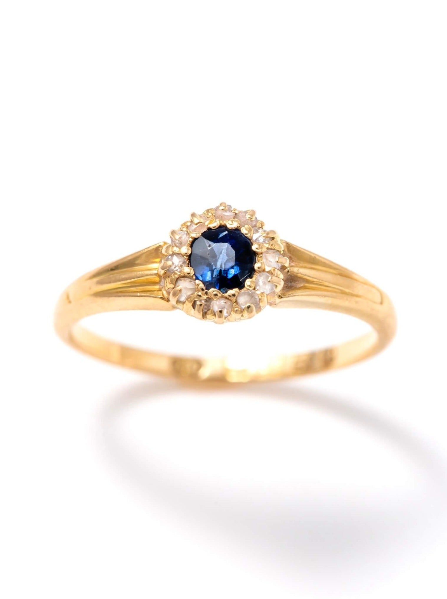 Victorian Sapphire & Diamond Cluster Ring