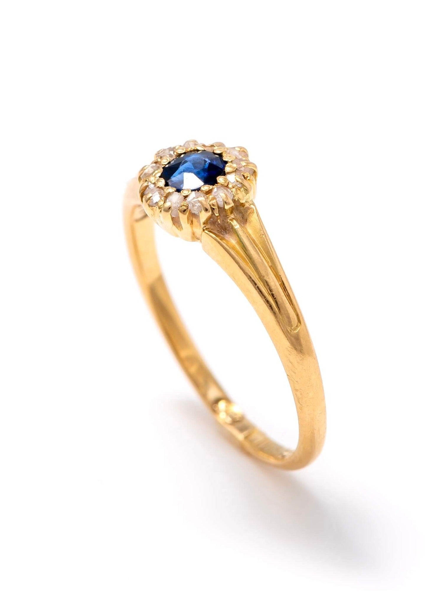 Victorian Sapphire & Diamond Cluster Ring