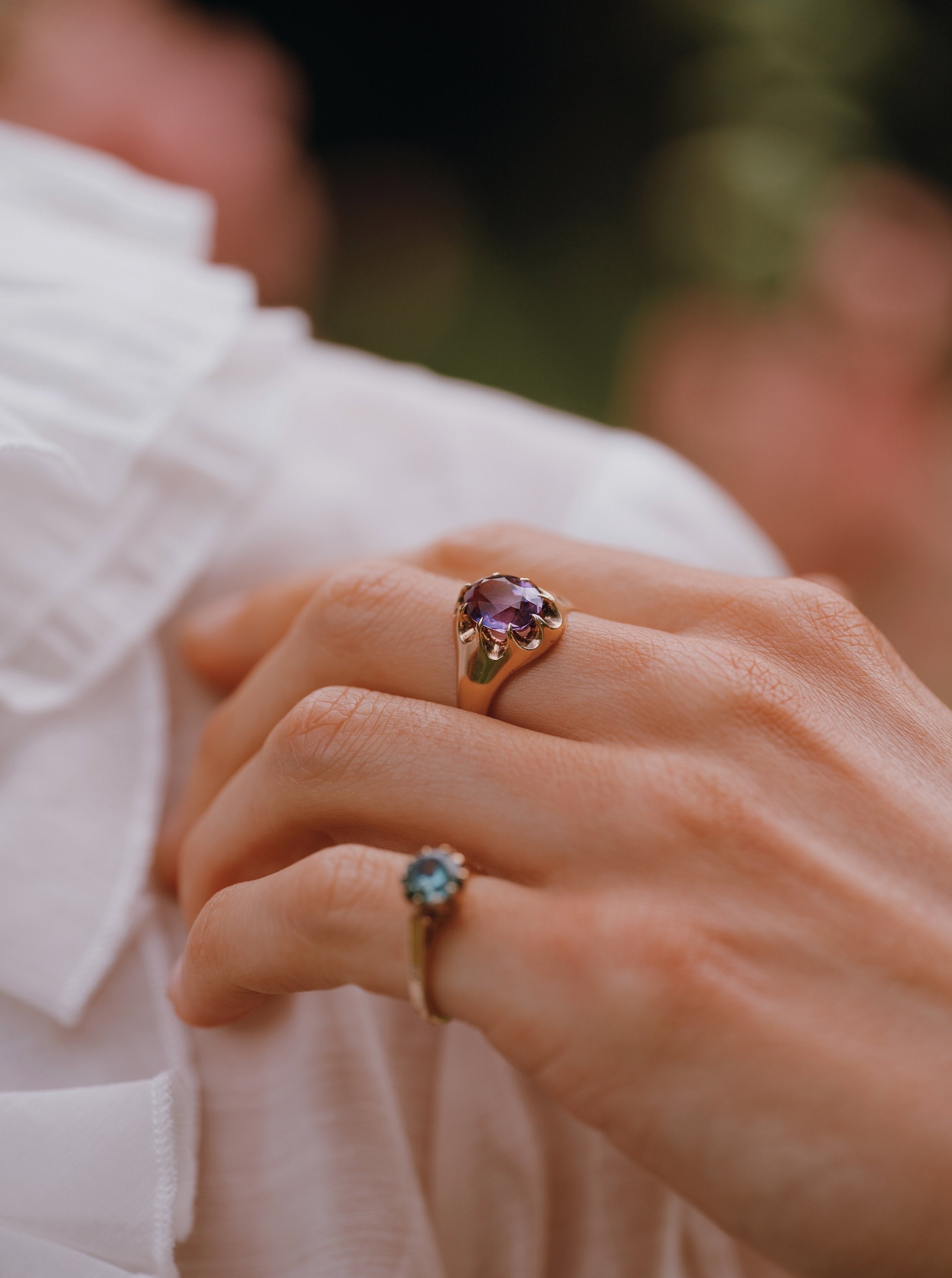 Vintage Amethyst Solitaire Ring