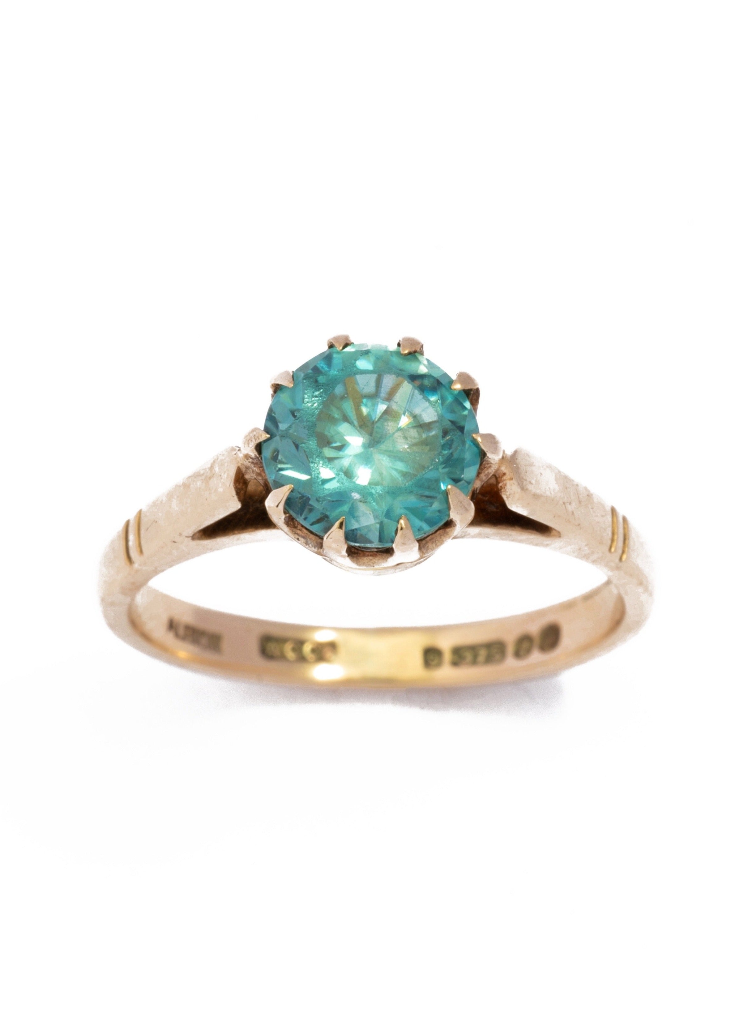 Vintage Blue Zircon Ring