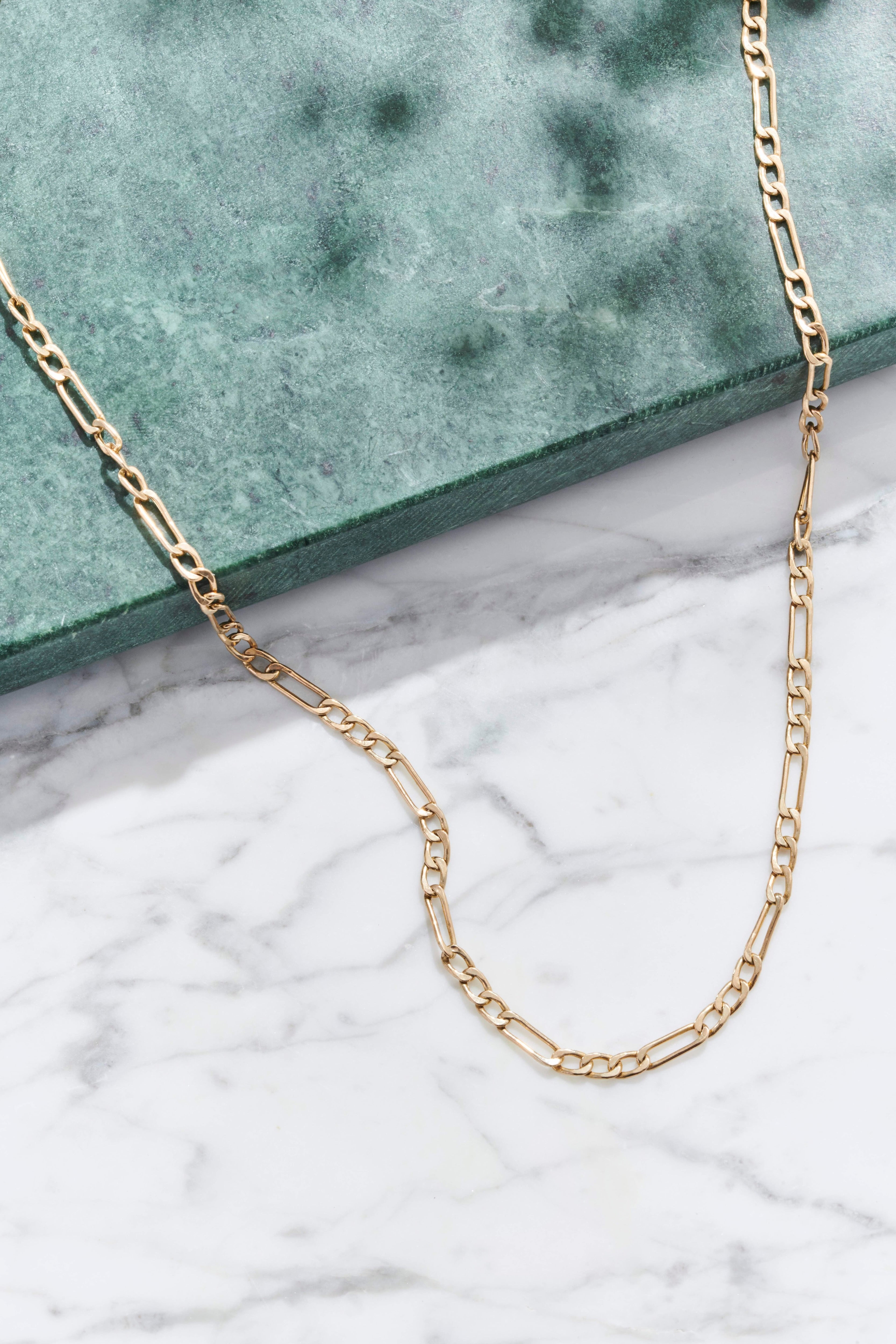 Gold Figaro Chain 18.5"