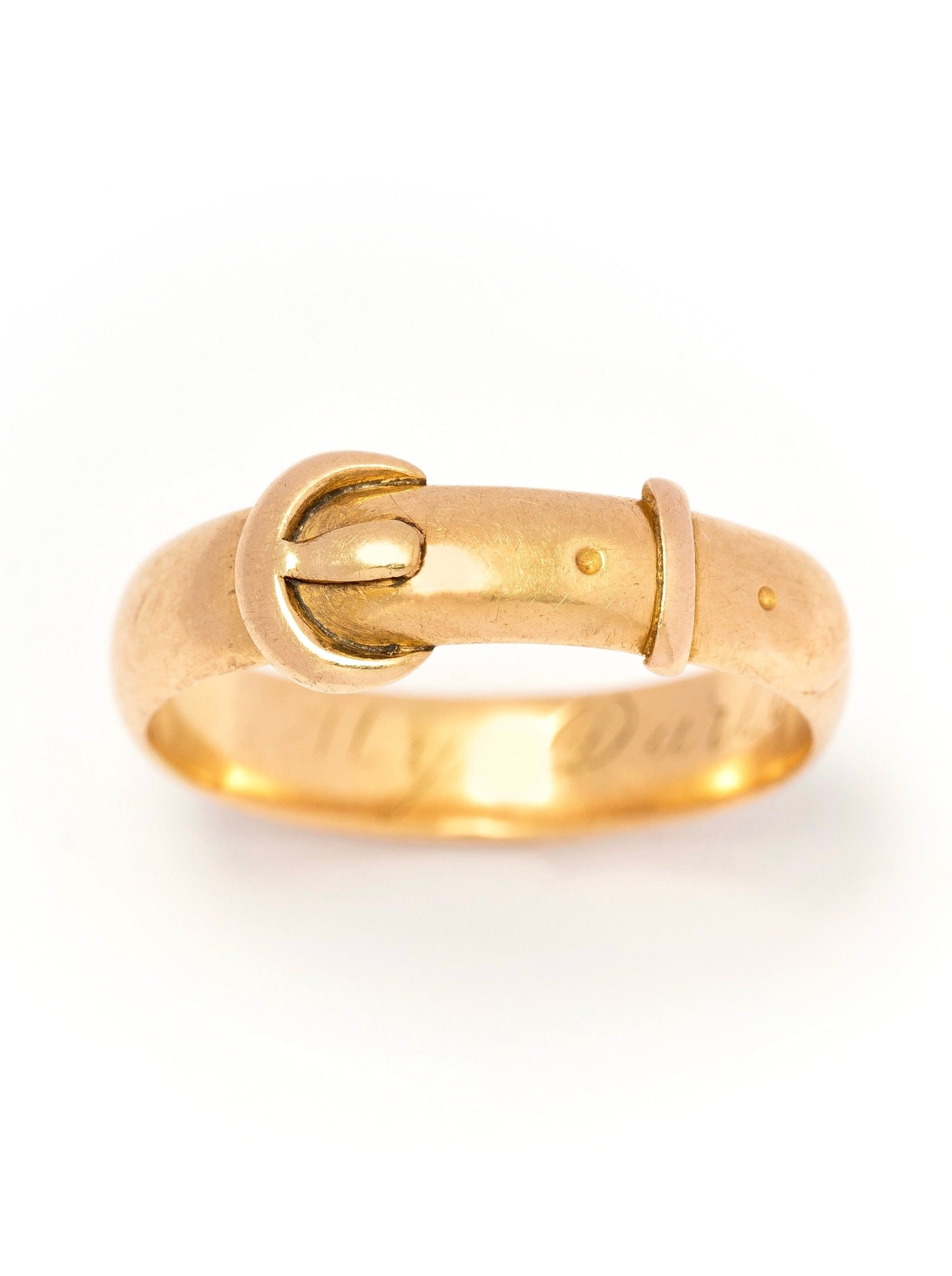 18ct Gold Buckle Ring