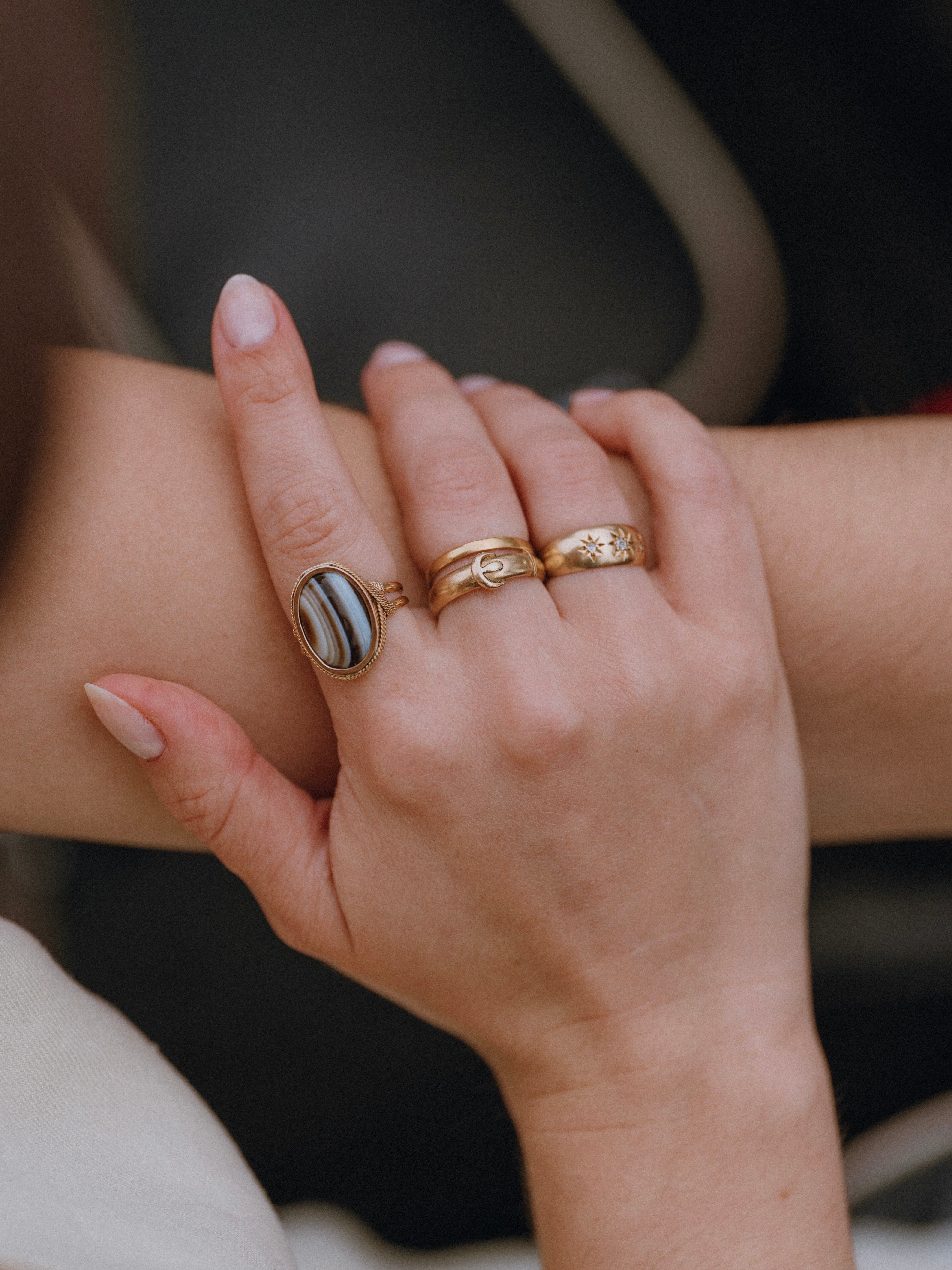 Banded Agate Ring