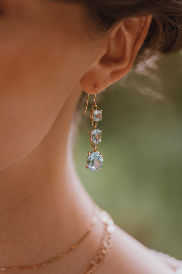 Blue Topaz & Vermeil Earrings