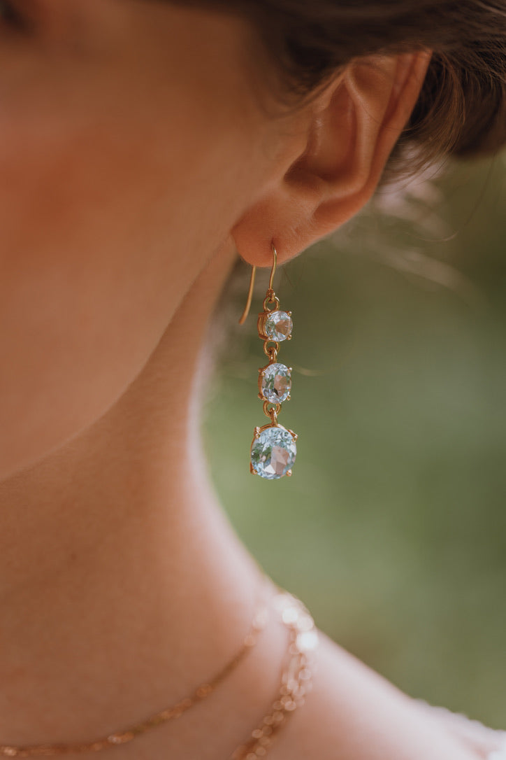 Blue Topaz & Vermeil Earrings