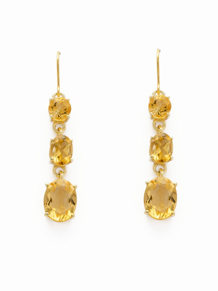 Citrine & Vermeil Earrings