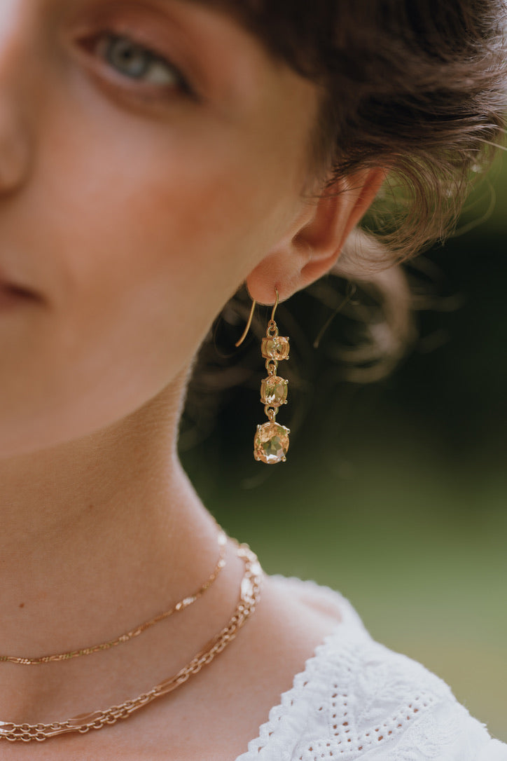 Citrine & Vermeil Earrings