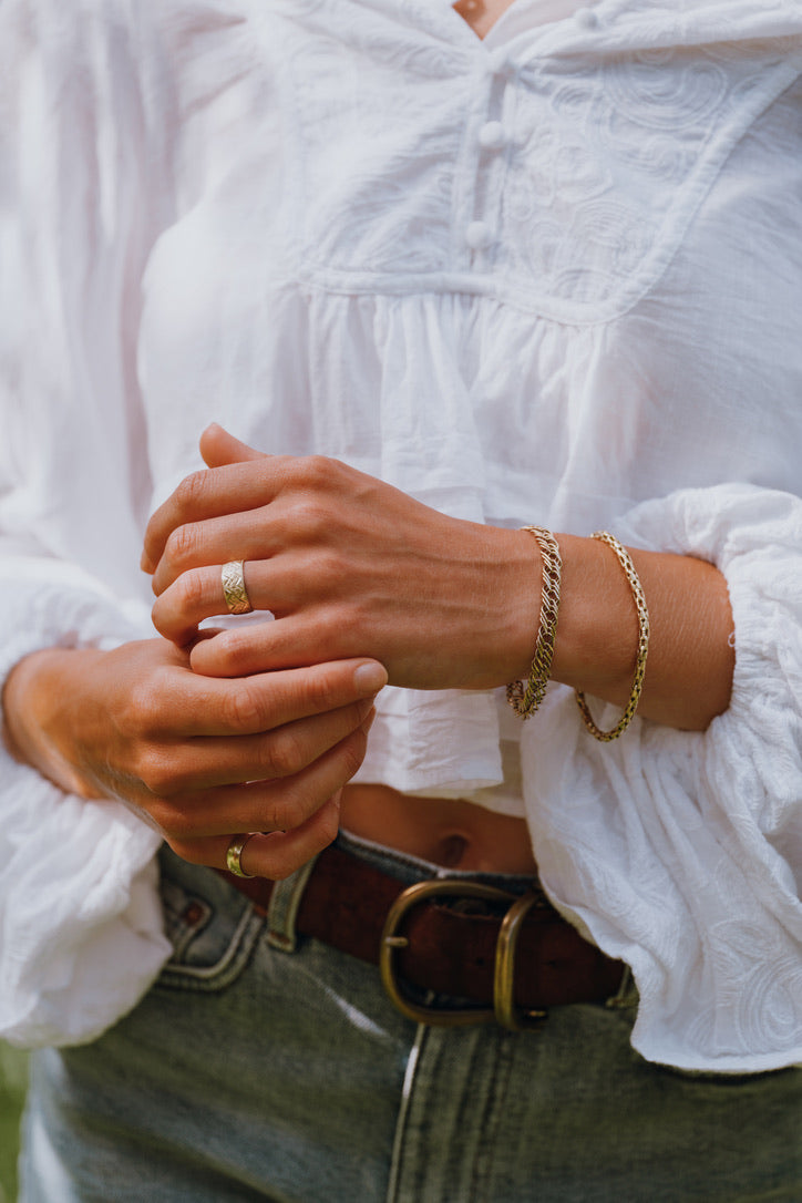 Fancy Triple Link Bracelet