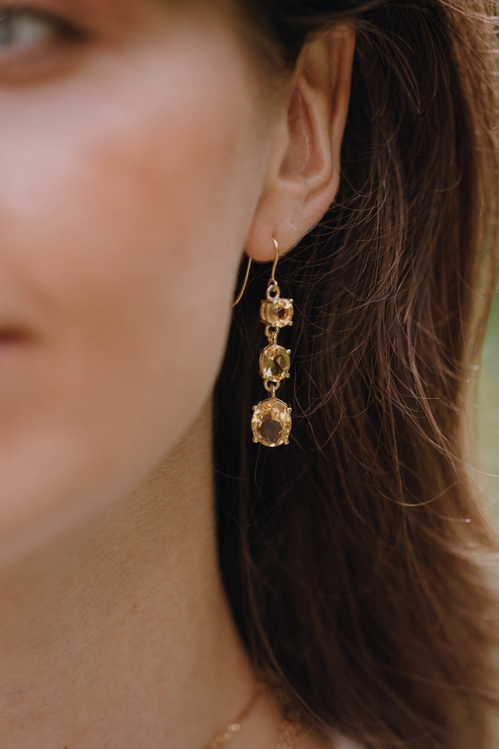 Citrine & Vermeil Earrings