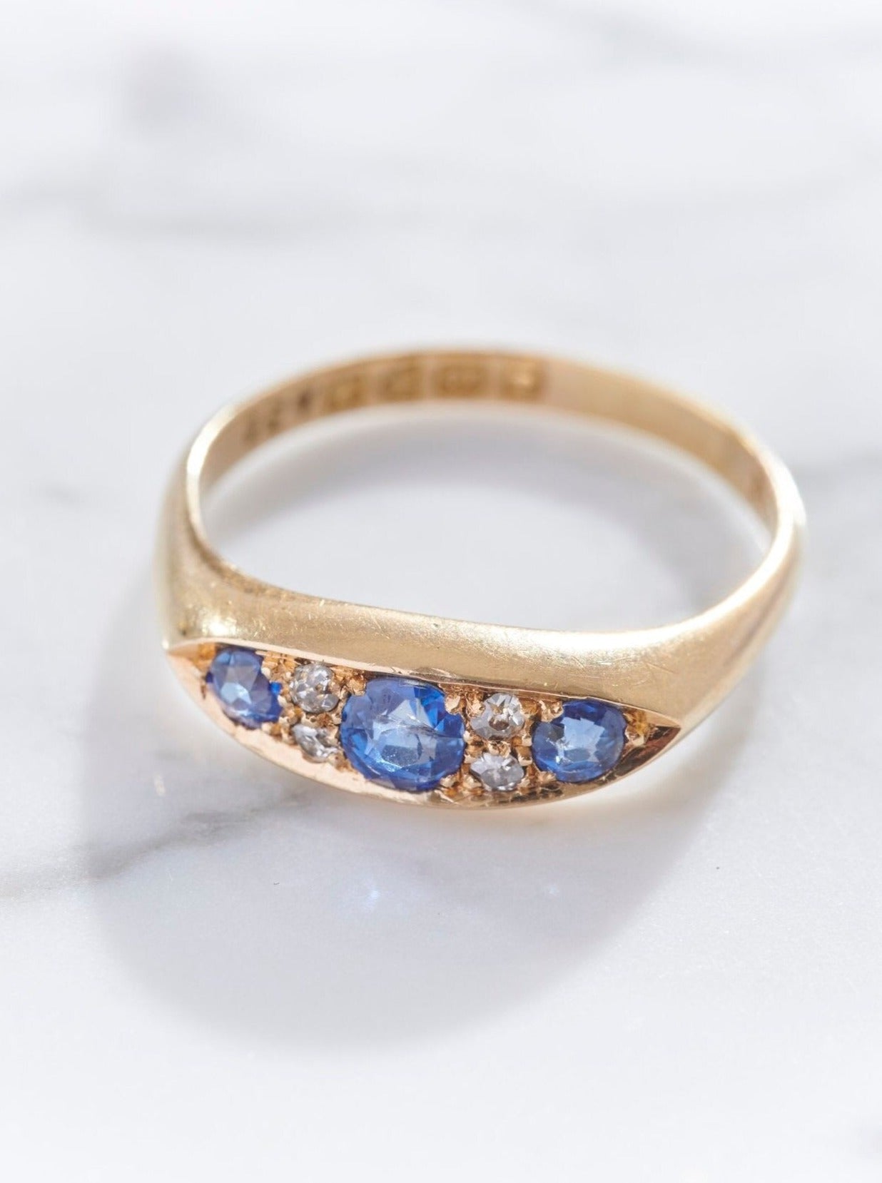 Antique Sapphire & Diamond Ring