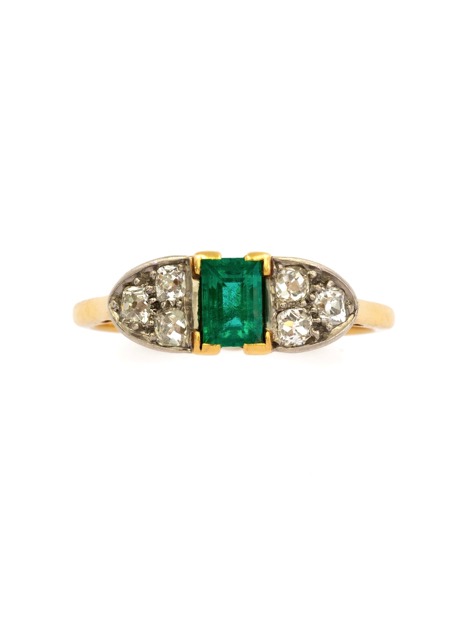 Art Deco Emerald & Diamond Ring