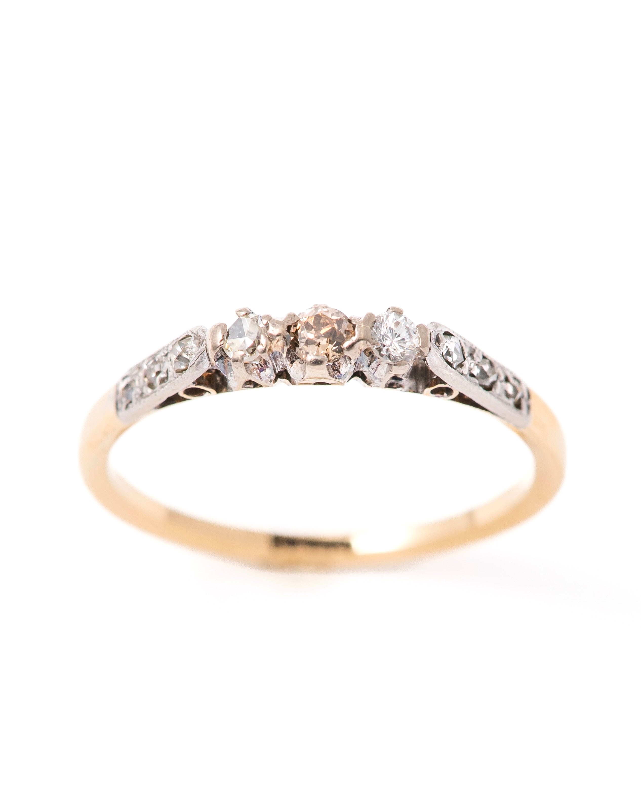 Champagne Diamond Ring