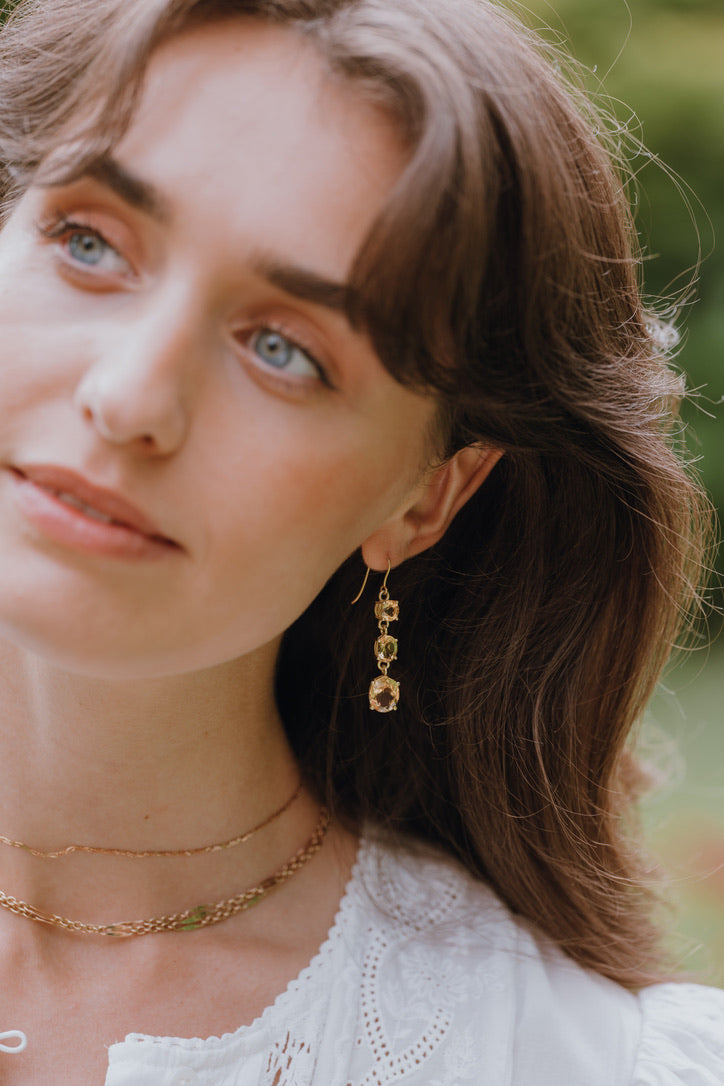 Citrine & Vermeil Earrings