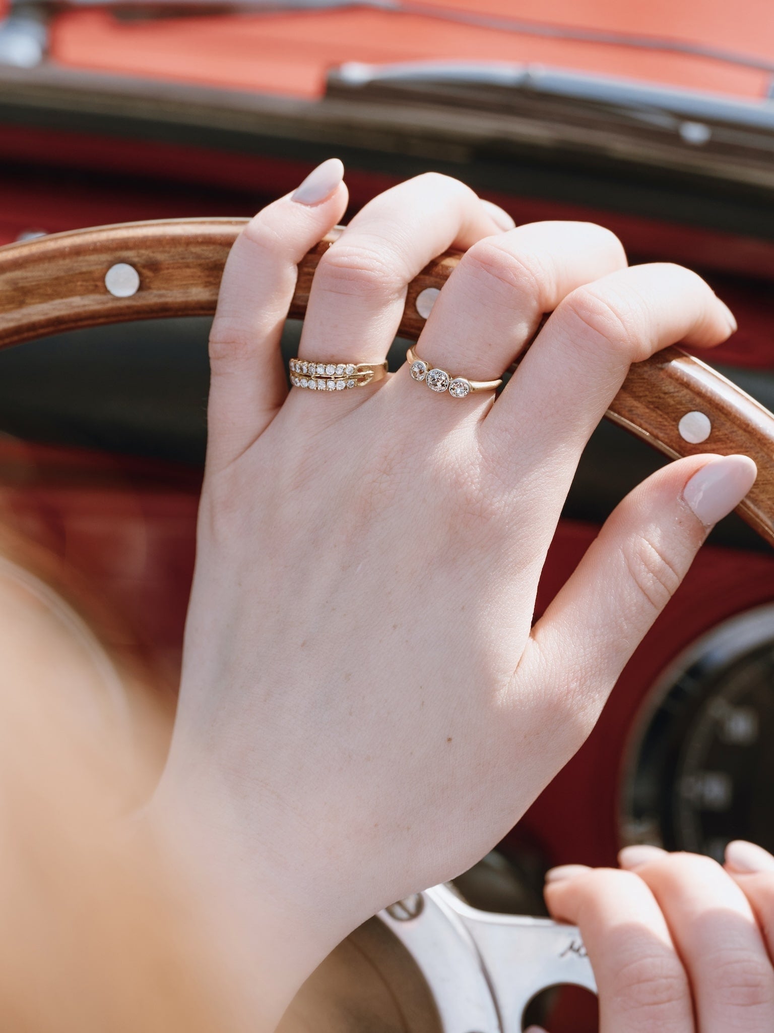 Champagne Diamond Trilogy Ring