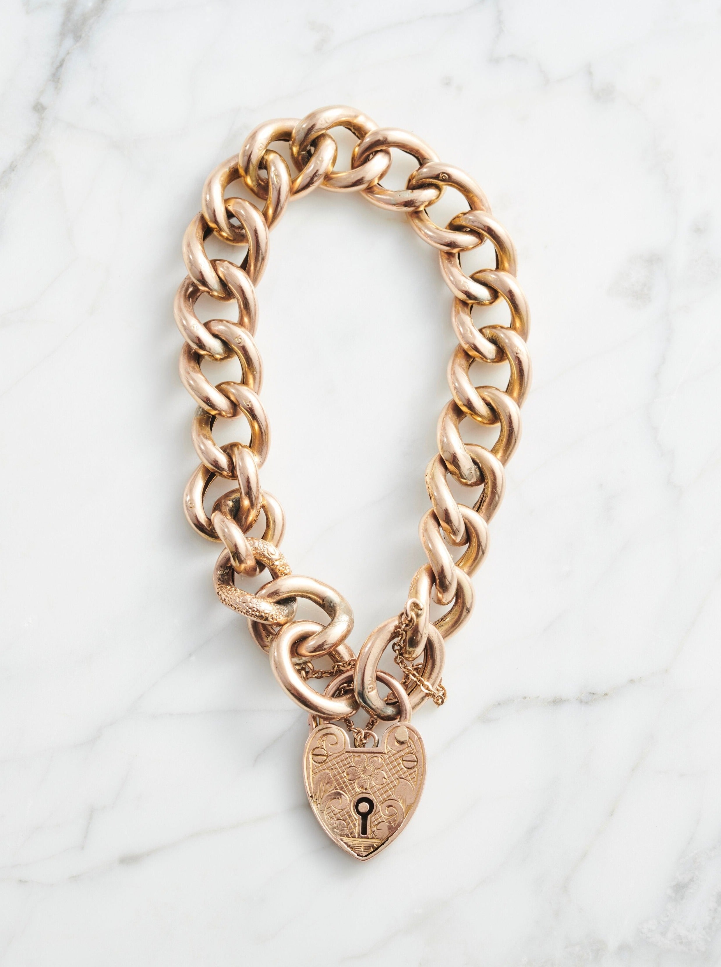 Chunky Antique Gold Curb Bracelet