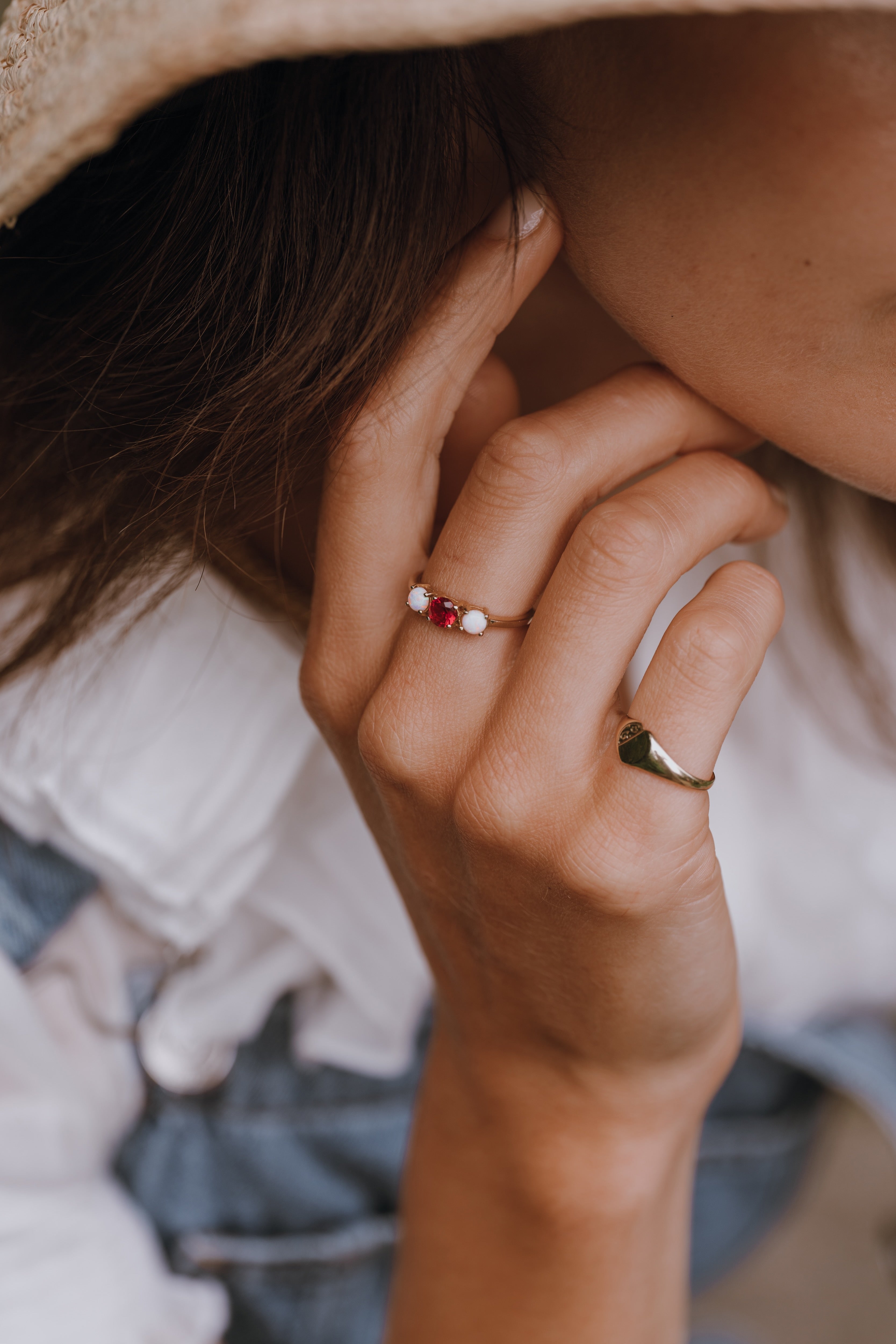 Ruby Red Vermeil Ring